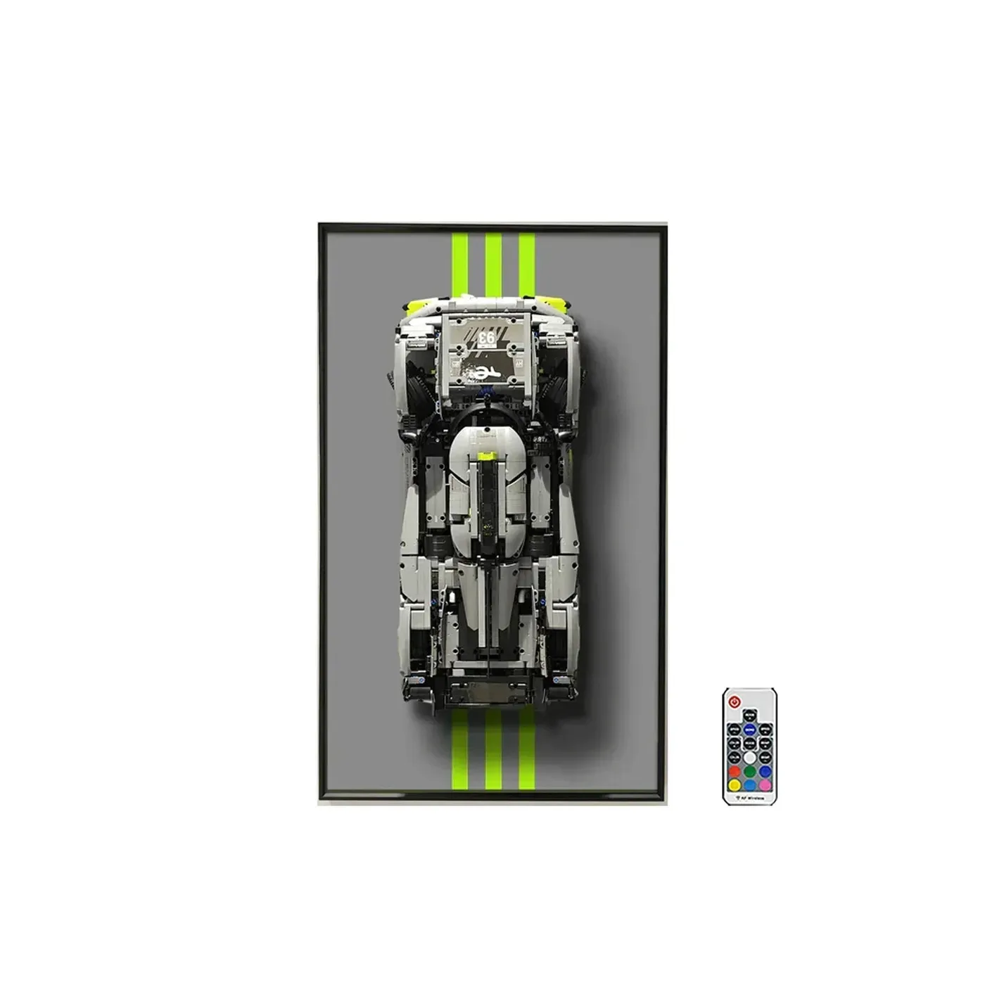 Väggmonterad displayram för LEGO 42156 Technic™ PEUGEOT 9X8 24H Le Mans Hybrid Hypercar — 46