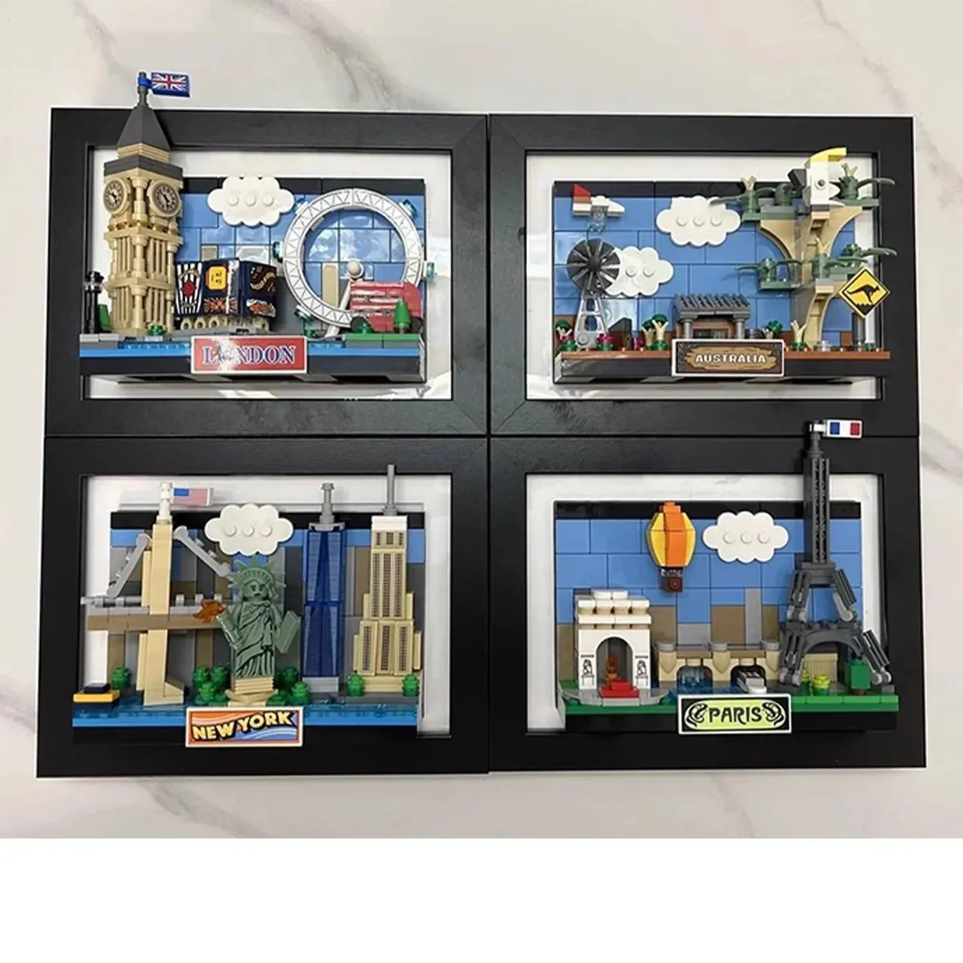 Ekskluzywna drewniana ramka ekspozycyjna KABO do pocztówek LEGO®