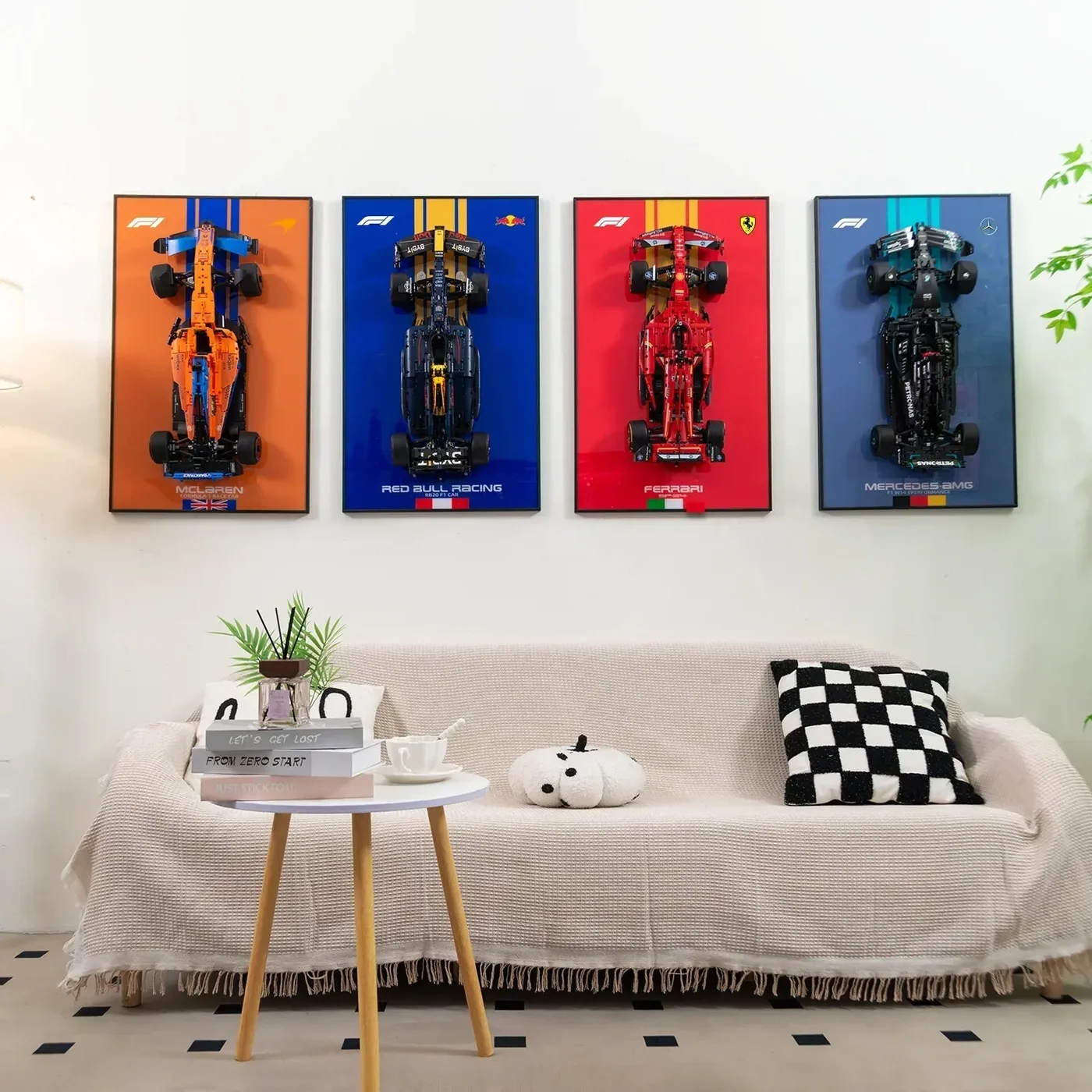 Wall display frame for LEGO Oracle Red Bull Racing RB20 F1 Car 42206 — 26