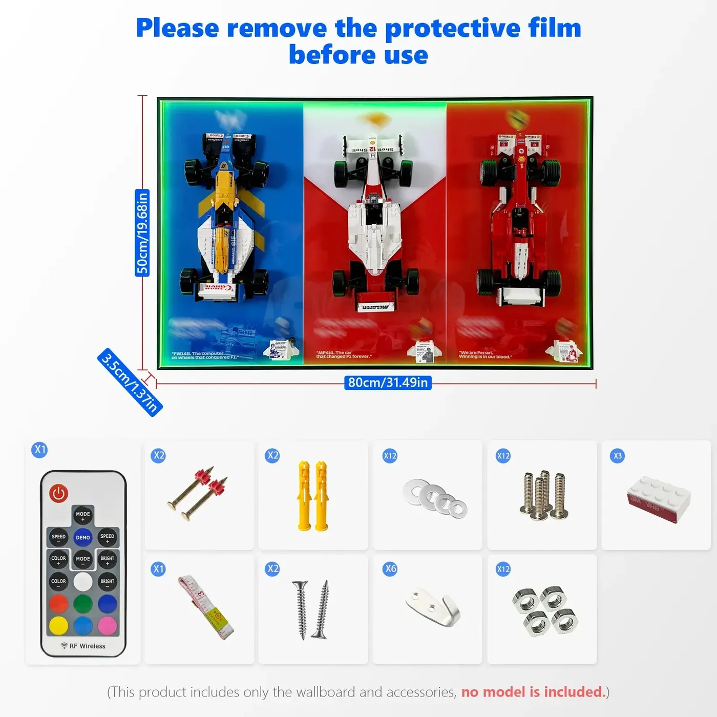 Displayrahmen für LEGO Icons F1 Legends 3-in-1 – Die Krönung des Motorsports — 3