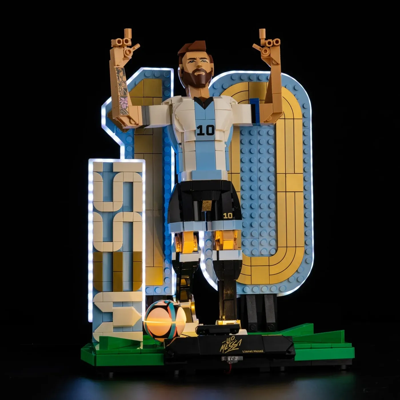 Premium-belysningskit kompatibelt med LEGO® Editions Lionel Messi – Soccer Legend 43015