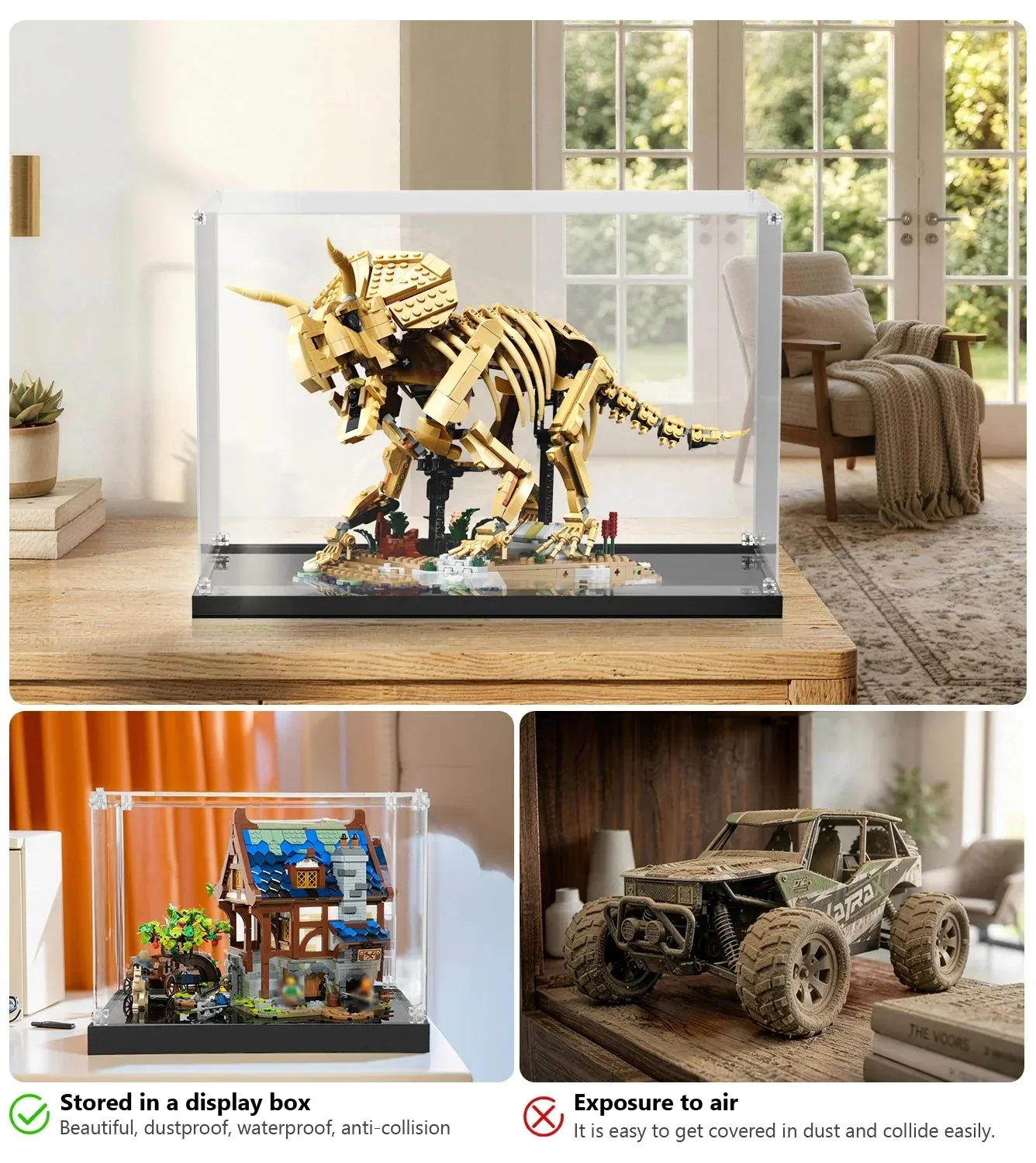 Display Case for LEGO® Dinosaur Fossils: Triceratops (77985) — 6
