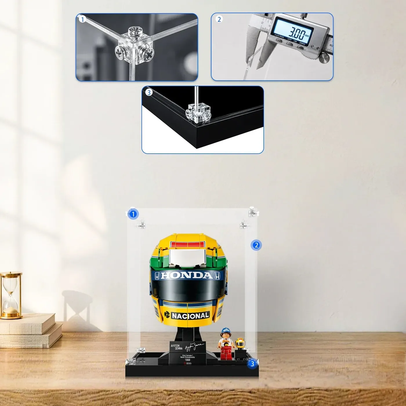 Vitrine für LEGO® Editions Ayrton Senna Helmet 43024 — 19