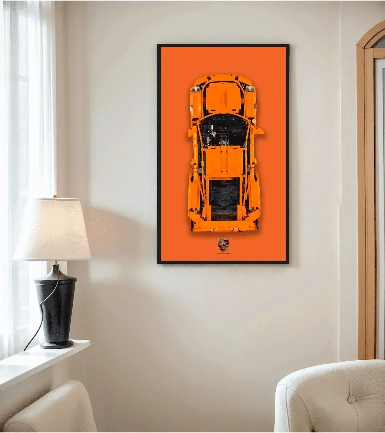[Supercar Badge serija] Sieninis eksponavimo rėmas Lego Technic serijai (mastelis 1:8) 42083 42056 42143 42115 42172 — 8