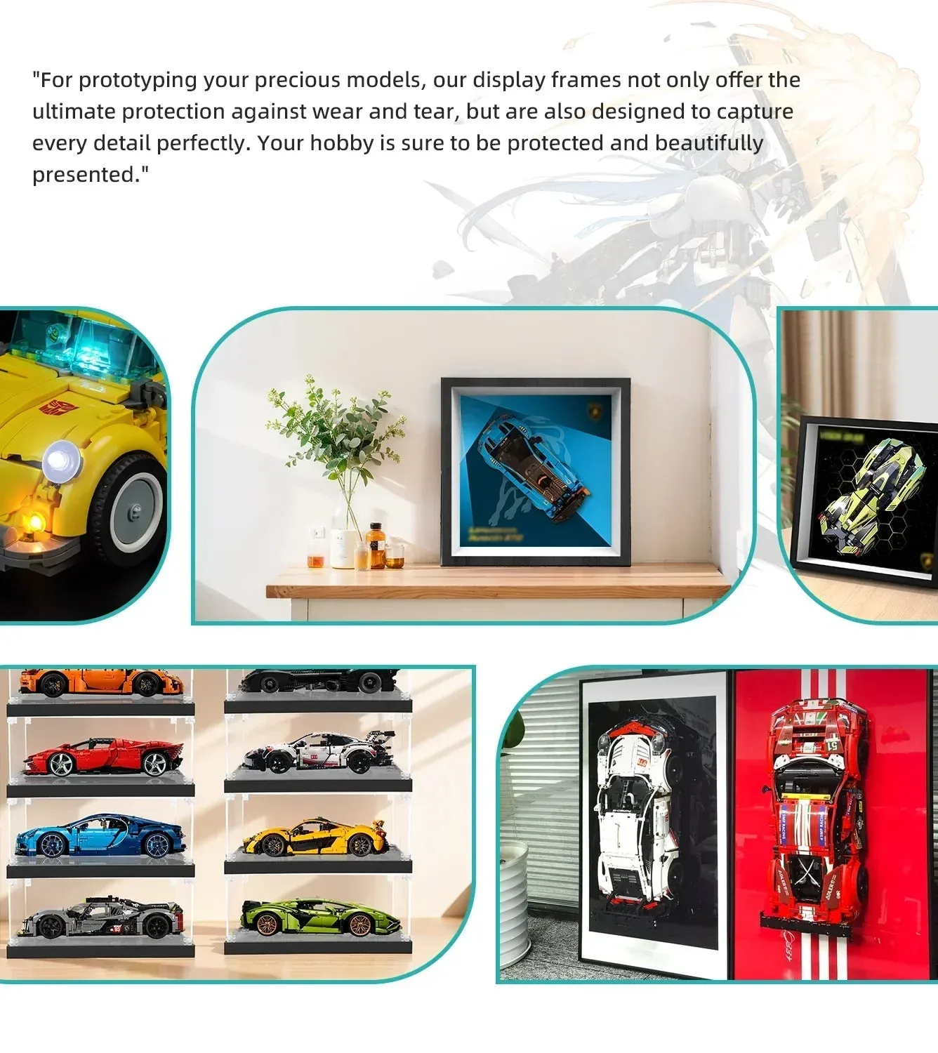 Picture frame for LEGO® Speed Champions Lamborghini Revuelto & Huracán STO 77238 — 9