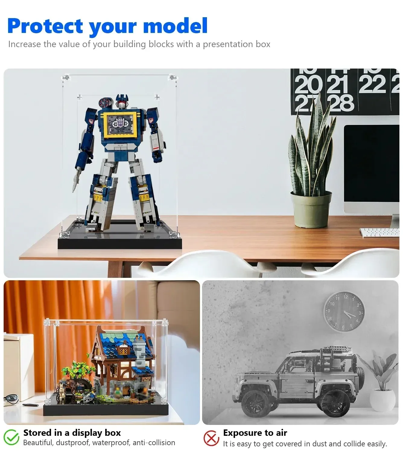 Display case for LEGO® Icons Transformers Soundwave 10358 — 6