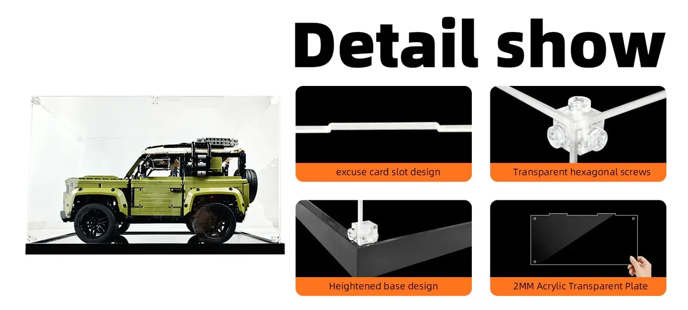 KABO-Vitrine für das Lego Technic Land Rover Defender 42110 Bauset — 9
