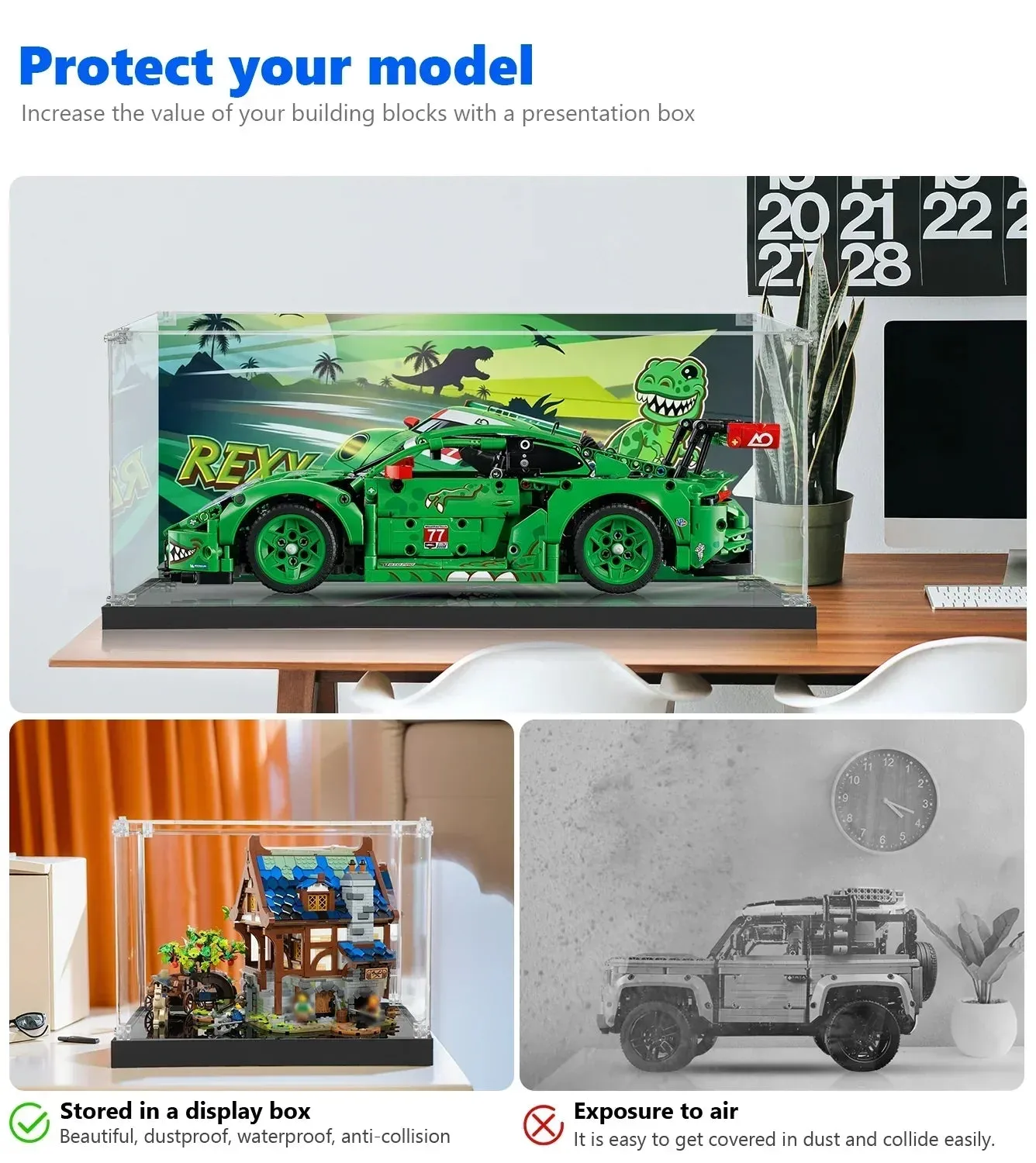 Eksponavimo dėžė, skirta LEGO Technic™ Porsche 911 GT3 R REXY AO Racing Car 42224 — 5