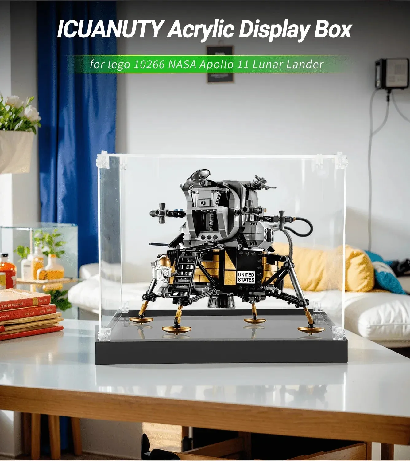 Display Case For Lego NASA Apollo 11 Lunar 10266 — 2
