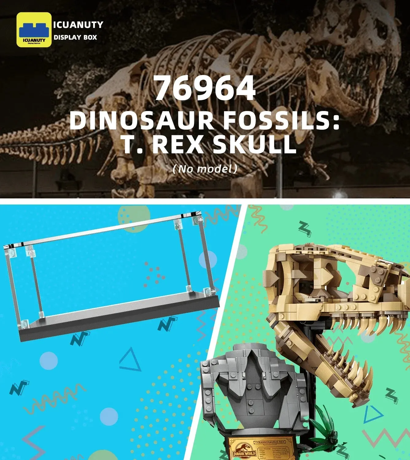 Eksponavimo dėžė Lego Dinosaur Fossils T. rex Skull 76964 — 5
