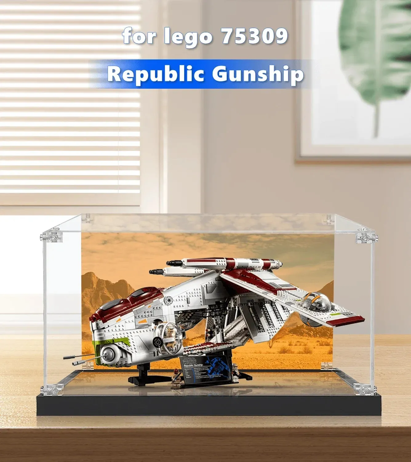 Premium akrilinė eksponavimo dėžė LEGO® Star Wars™ Republic Gunship™ (75309) — 2