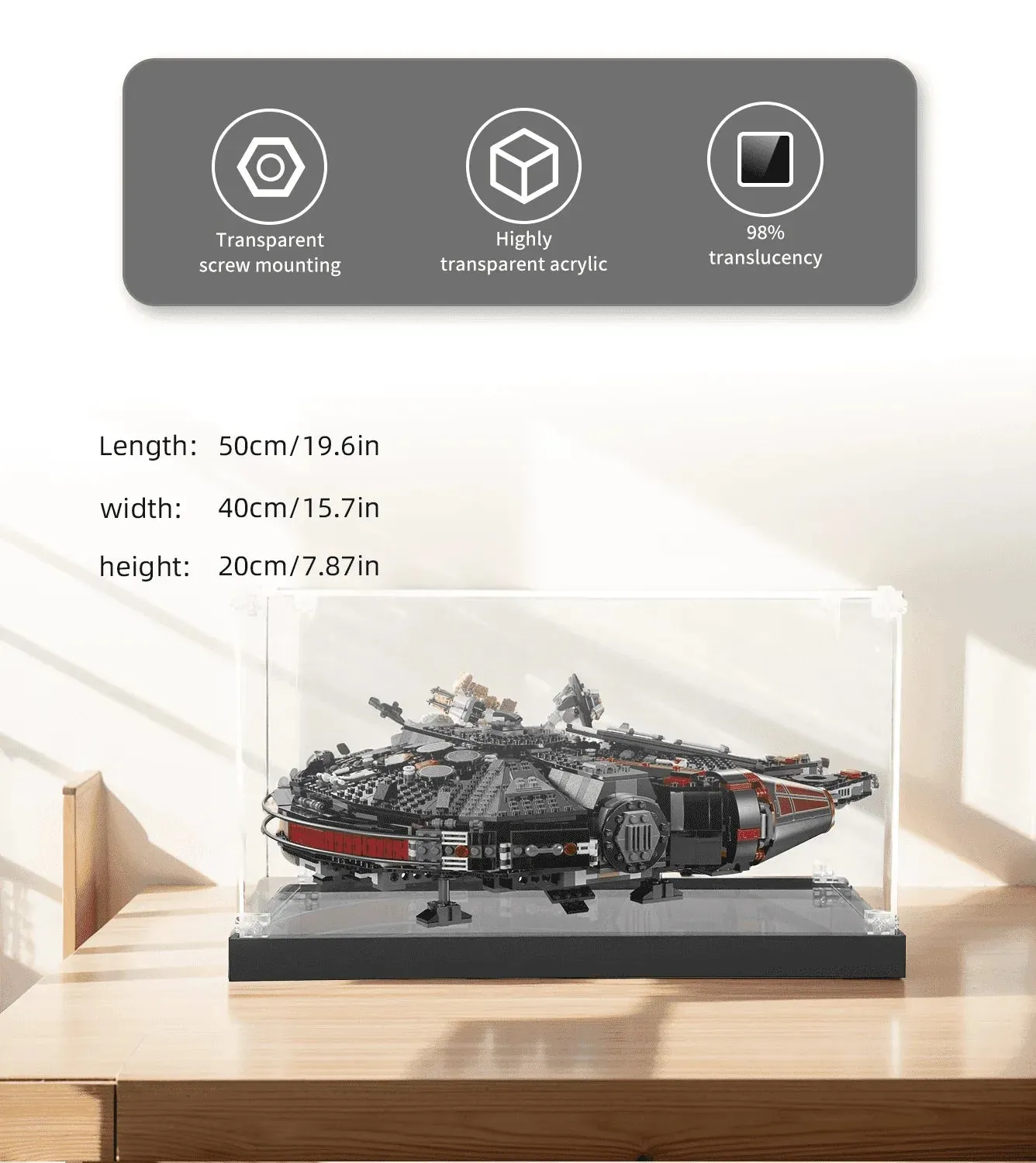 Vitrine für LEGO Star Wars The Dark Falcon 75389 — 6