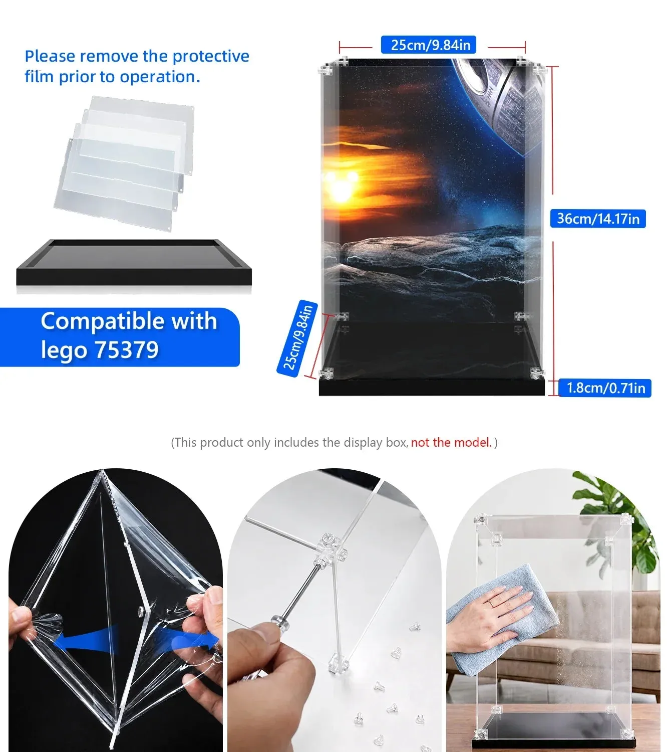 Gablota ekspozycyjna do LEGO Buildable R2-D2 75379 — 13