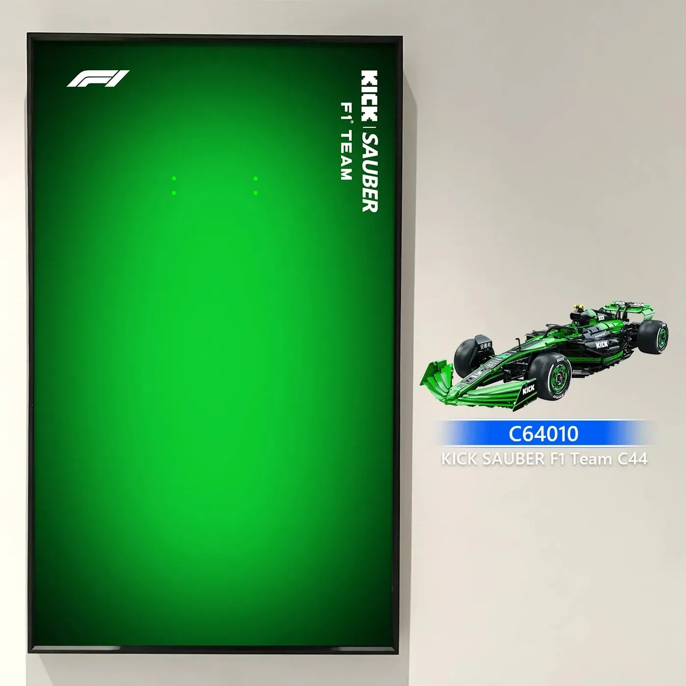 Wand-Displayrahmen für CADA KlCK Sauber F1 Team C44 2024 C64010W — 2
