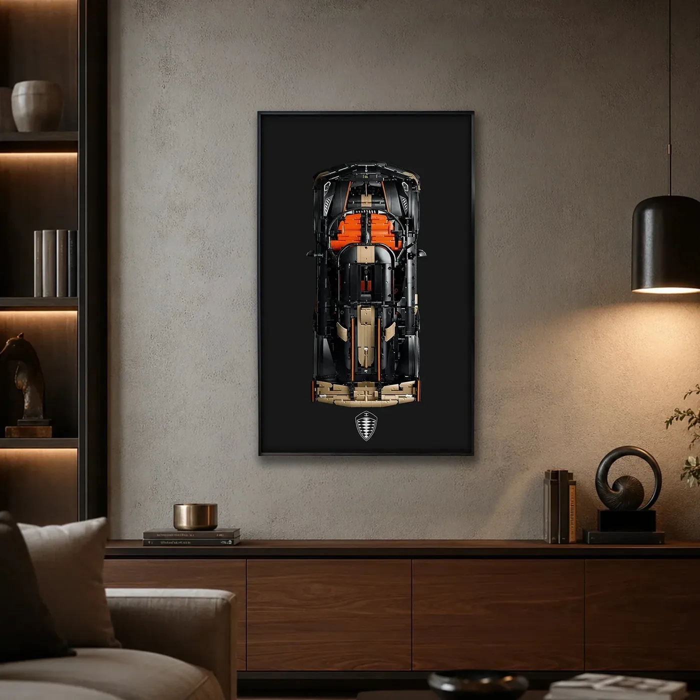 Wall Display Frame for LEGO Technic™ Koenigsegg Sadair's Spear Megacar 42232 — 11