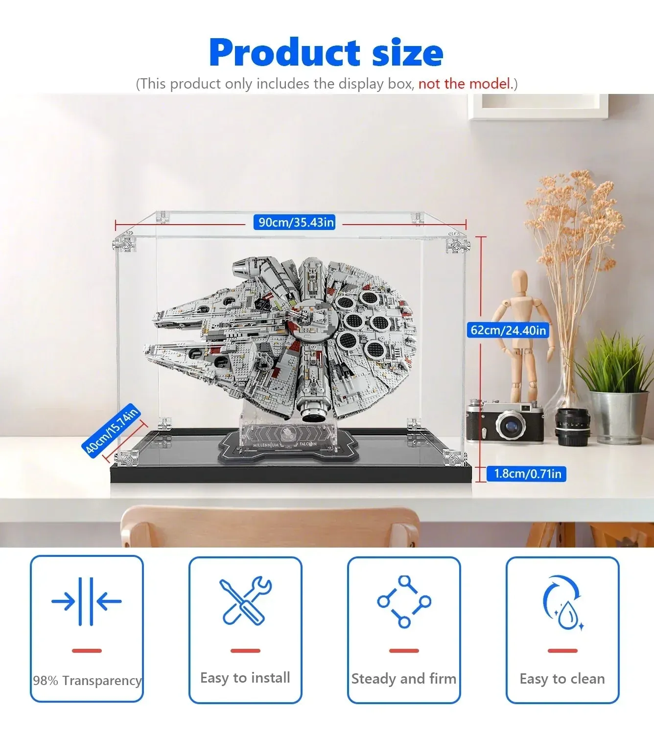 Premium-Acrylvitrine für LEGO® Star Wars™ Millennium Falcon™ (75192) — 15