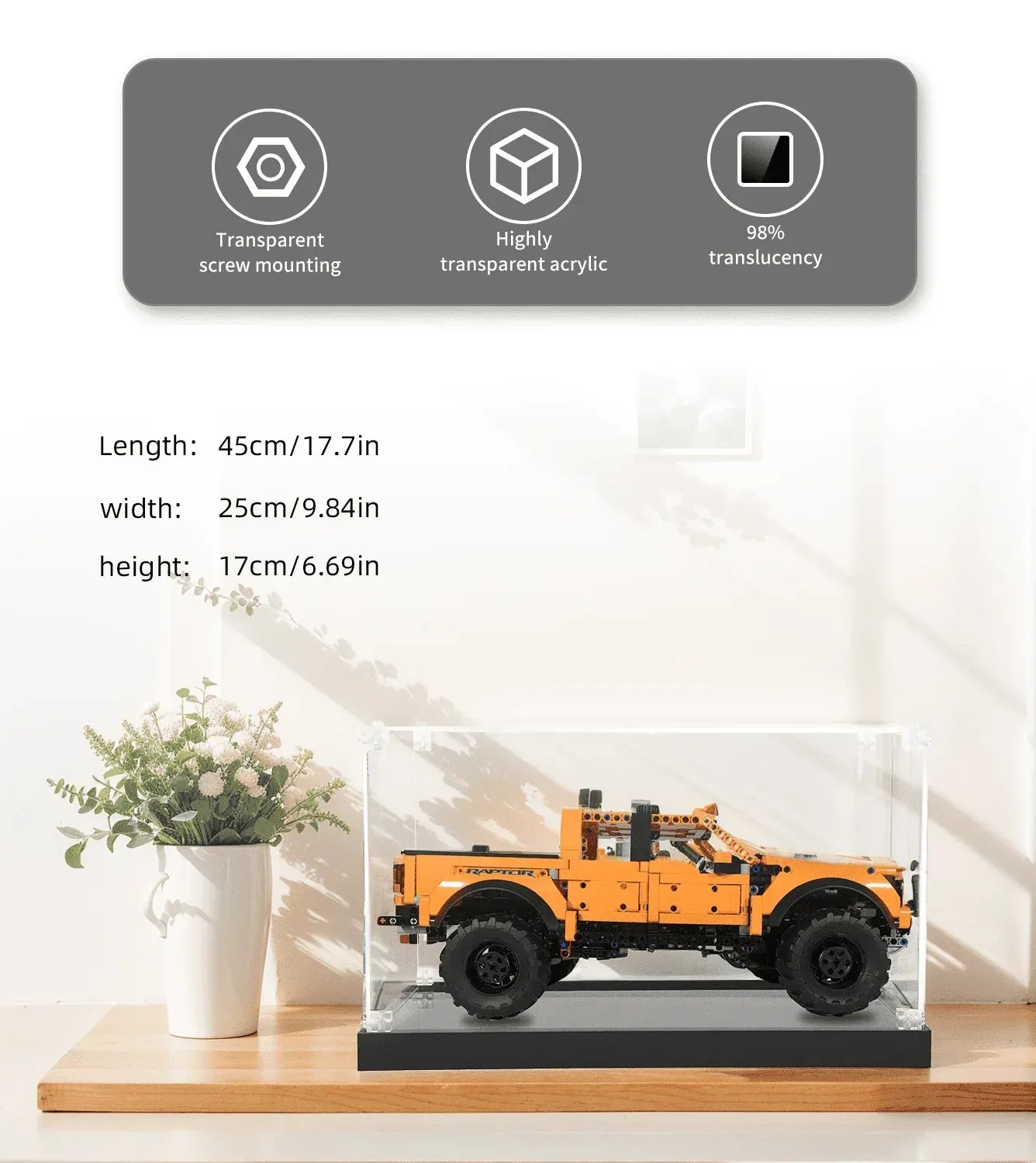 Vitrine für LEGO 42126 Technic™ Ford® F-150 Raptor — 6