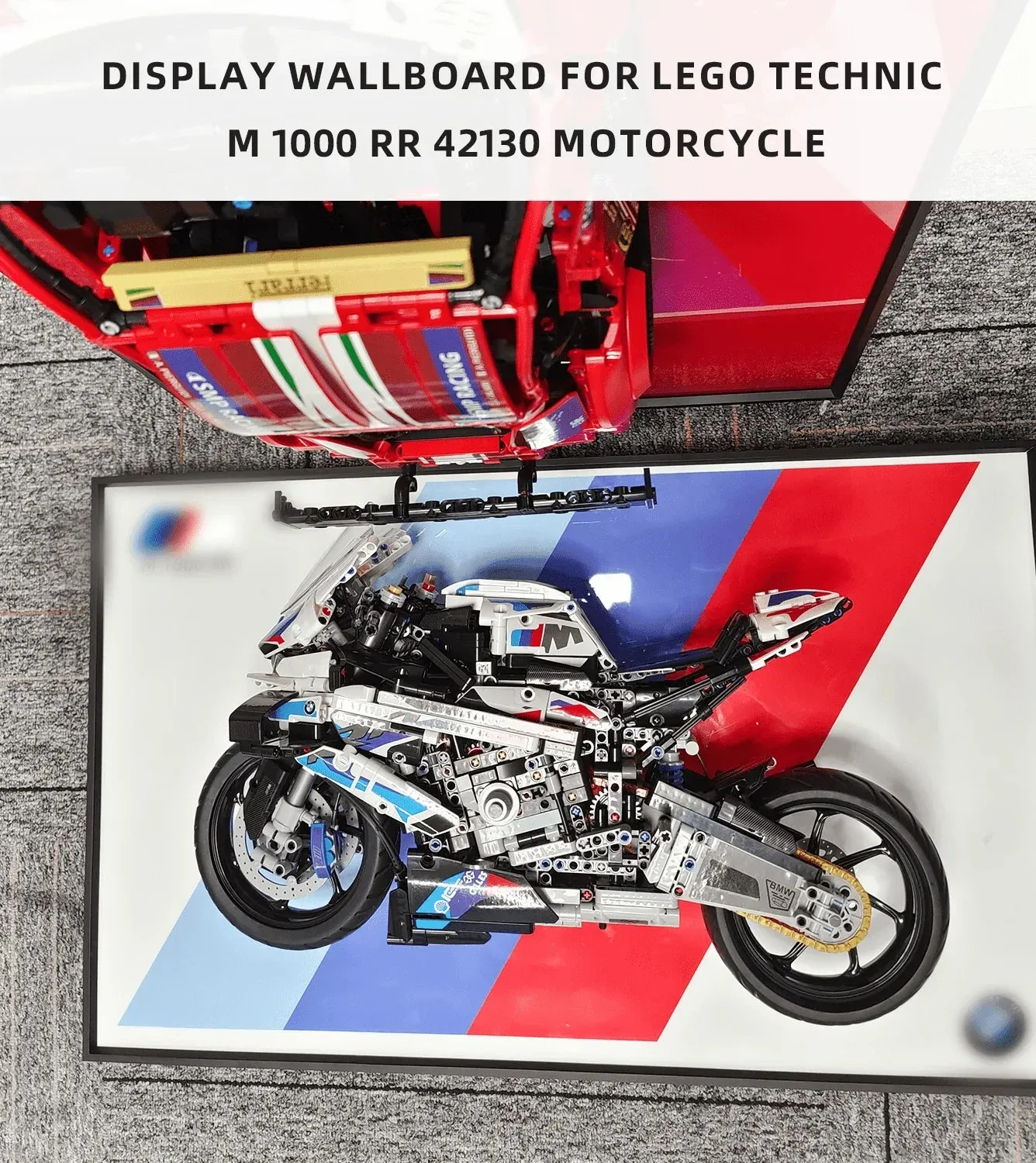 Display-Wandhalterung für das LEGO 42130 Technic™ BMW M 1000 RR Motorrad — 6