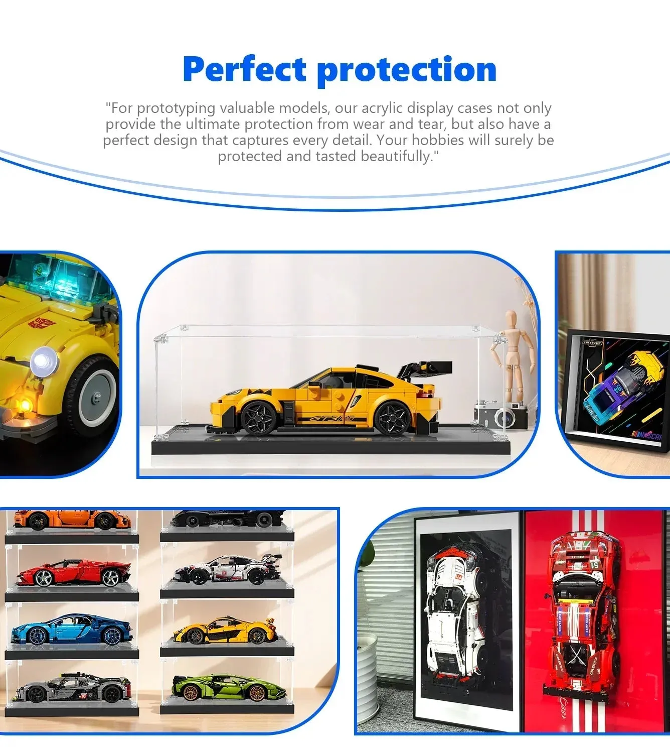 Gablota ekspozycyjna do LEGO® Speed Champions Porsche 911 GT3 RS Super Car 77239 — 5
