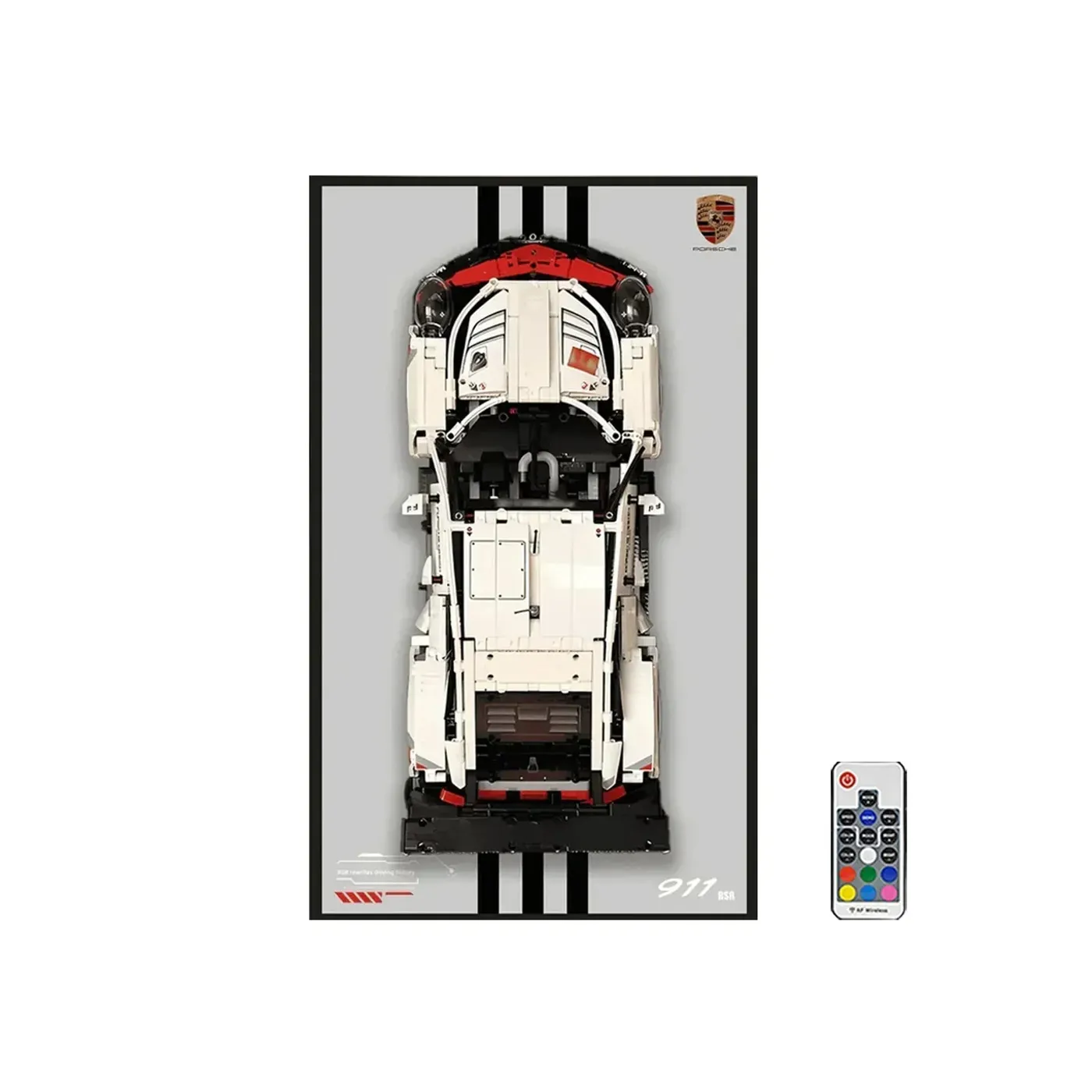 Väggfäste för exponering av LEGO 42096 Technic™ Porsche 911 RSR — 29