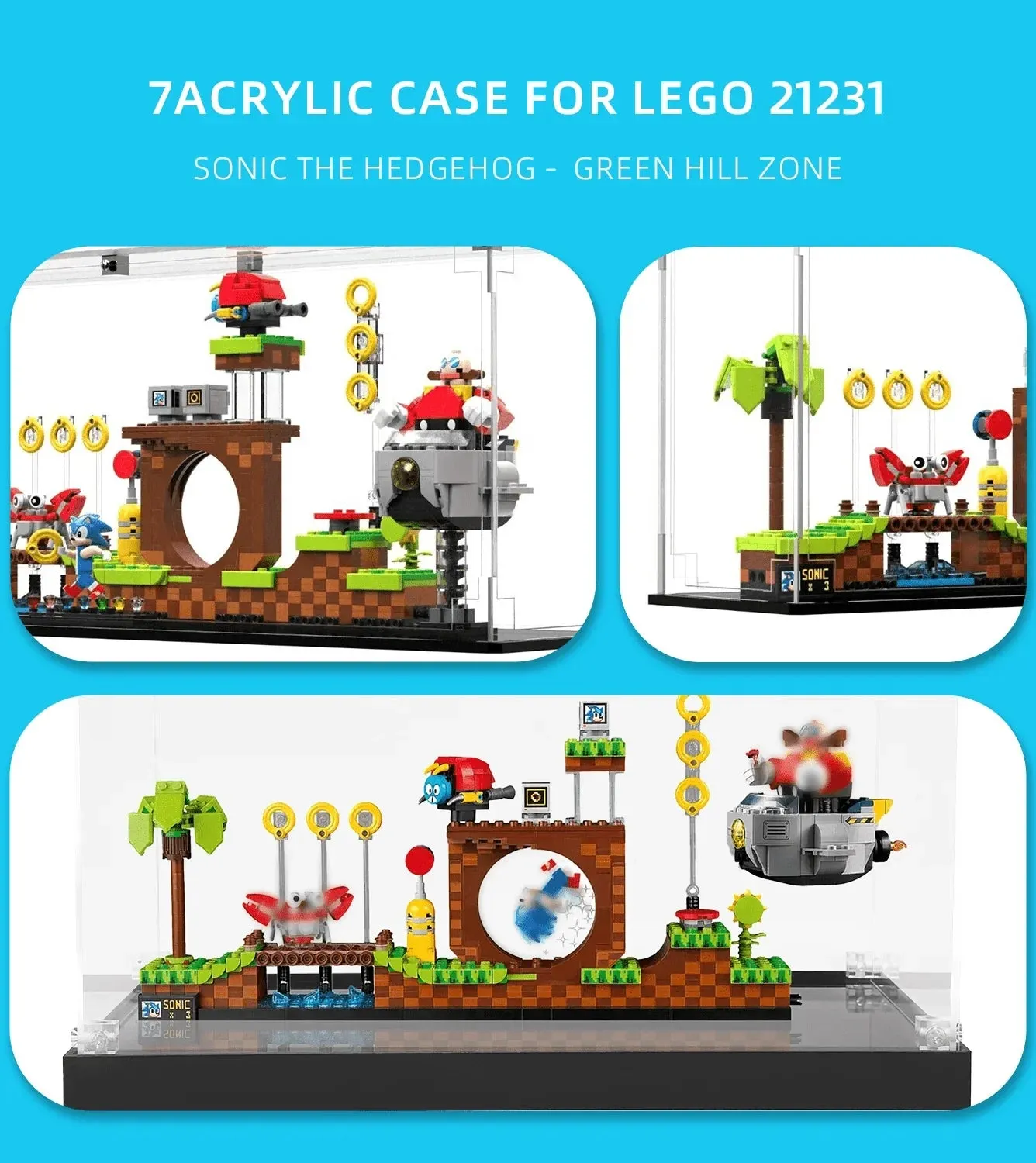 Display case for LEGO Sonic the Hedgehog - Green Hill Zone 21331 — 4