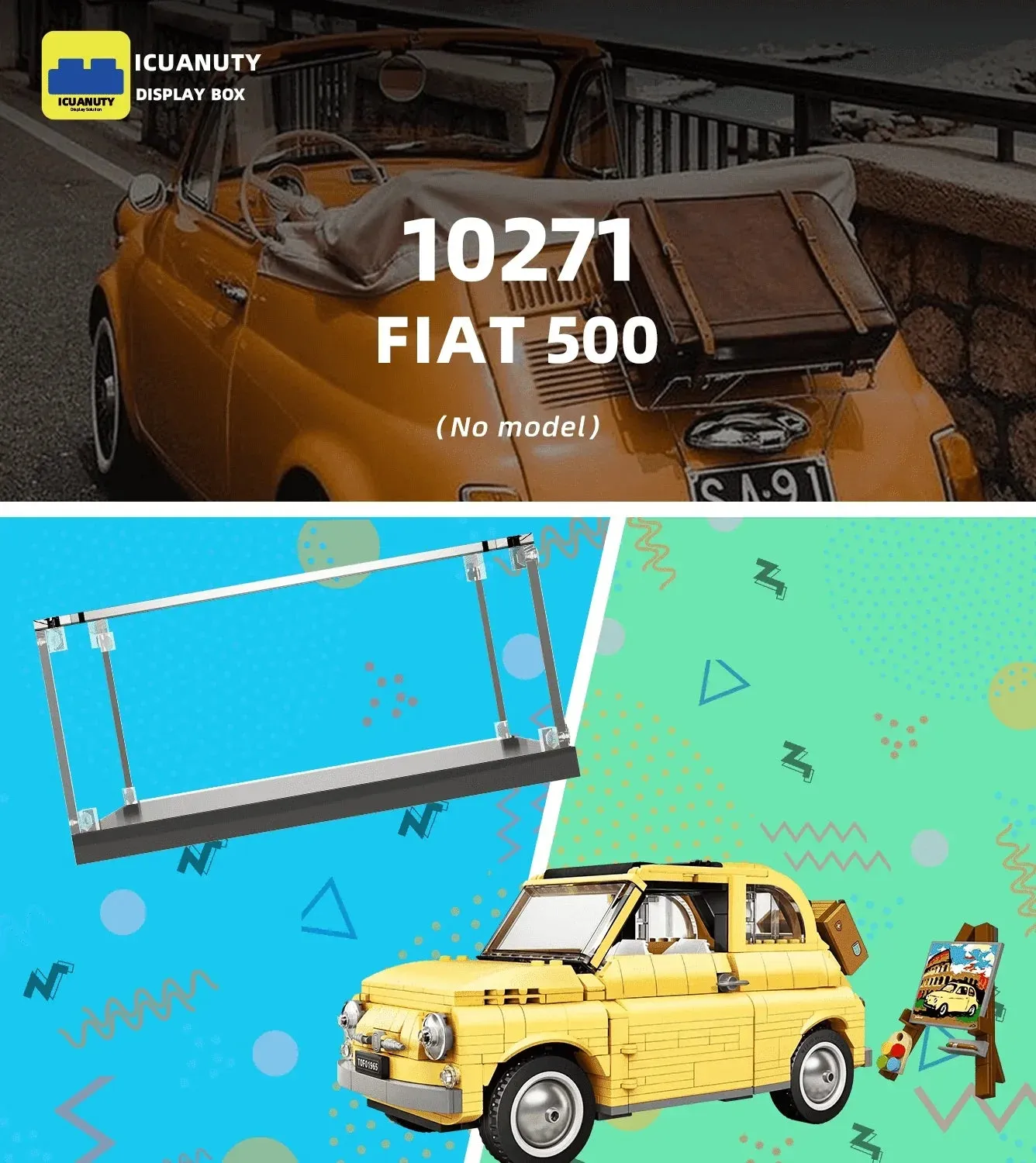 Vitrine für LEGO Creator Expert Fiat 500 10271 — 4