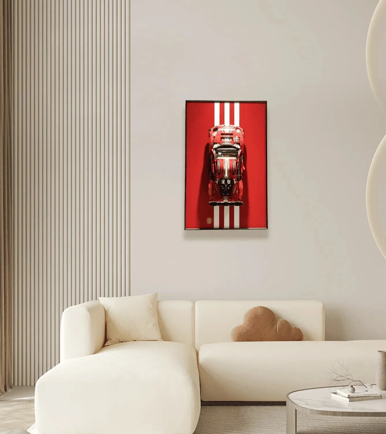 Wand-Displayrahmen für LEGO Ferrari 488 GTE 42125 — 10
