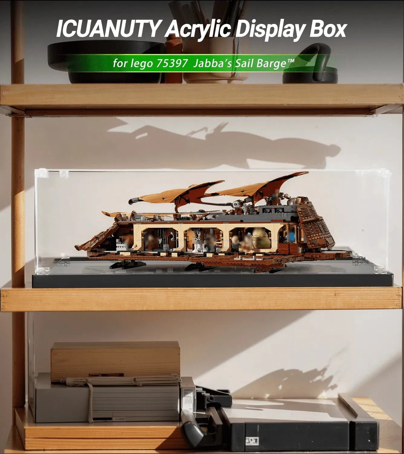 Bemalte Premium-Acrylvitrine für LEGO® Star Wars™ Jabba's Sail Barge™ (75397) — 5
