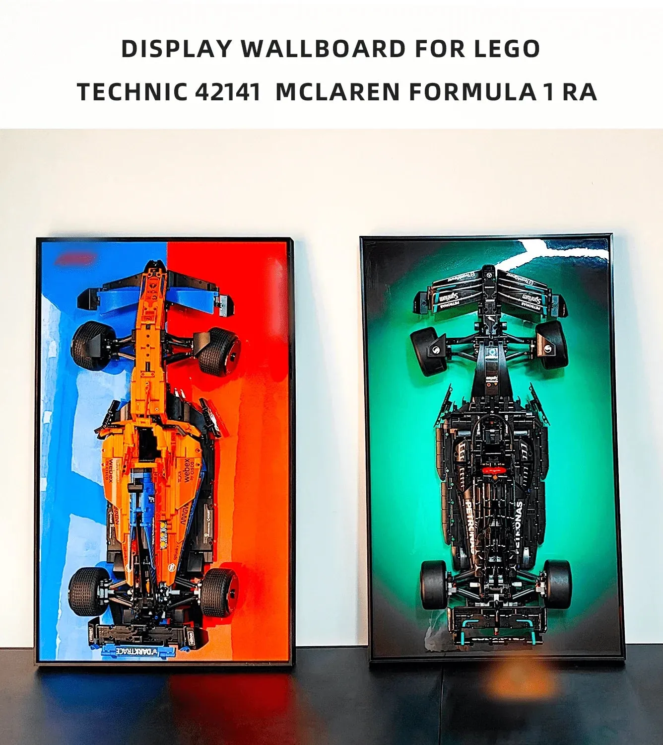 Sieninis eksponavimo rėmas, skirtas LEGO 42141 Technic™ McLaren Formula 1™ Race Car — 5
