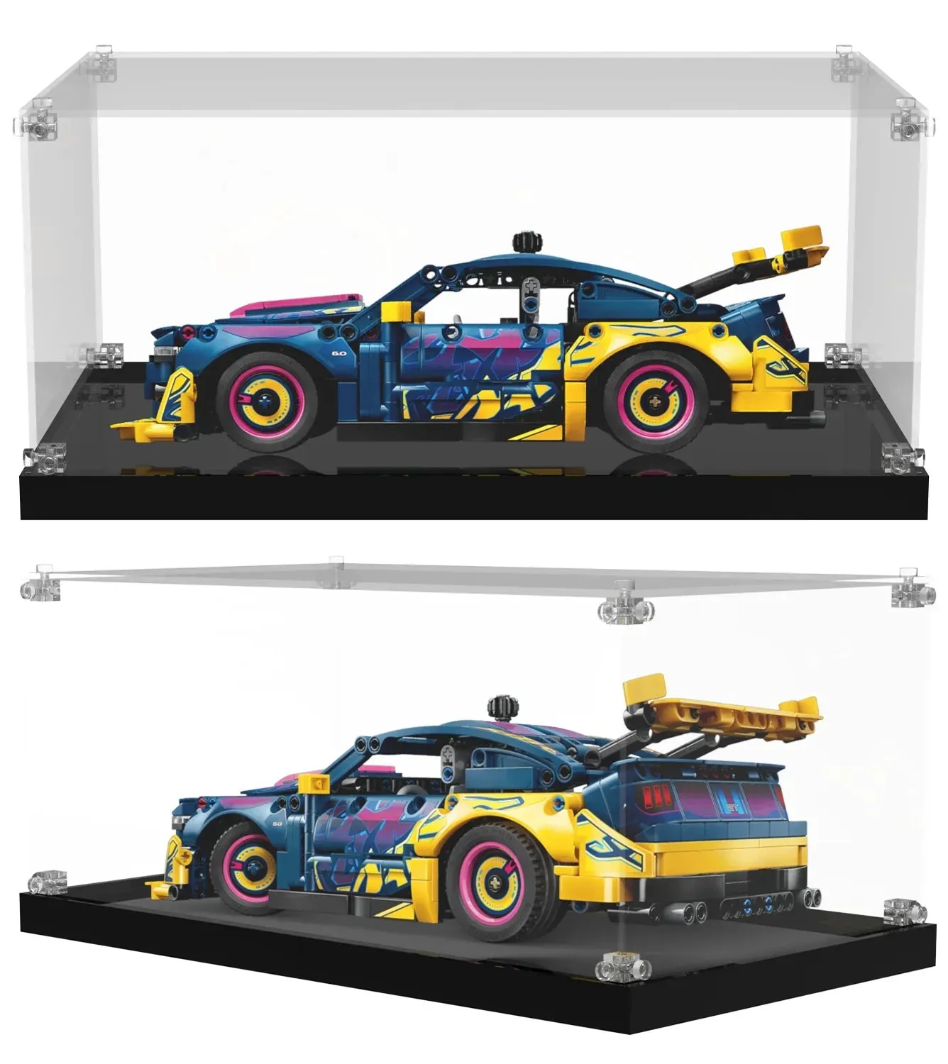 Display case for LEGO Technic™ Custom Garage Ford Mustang GT Ca 42236 — 3
