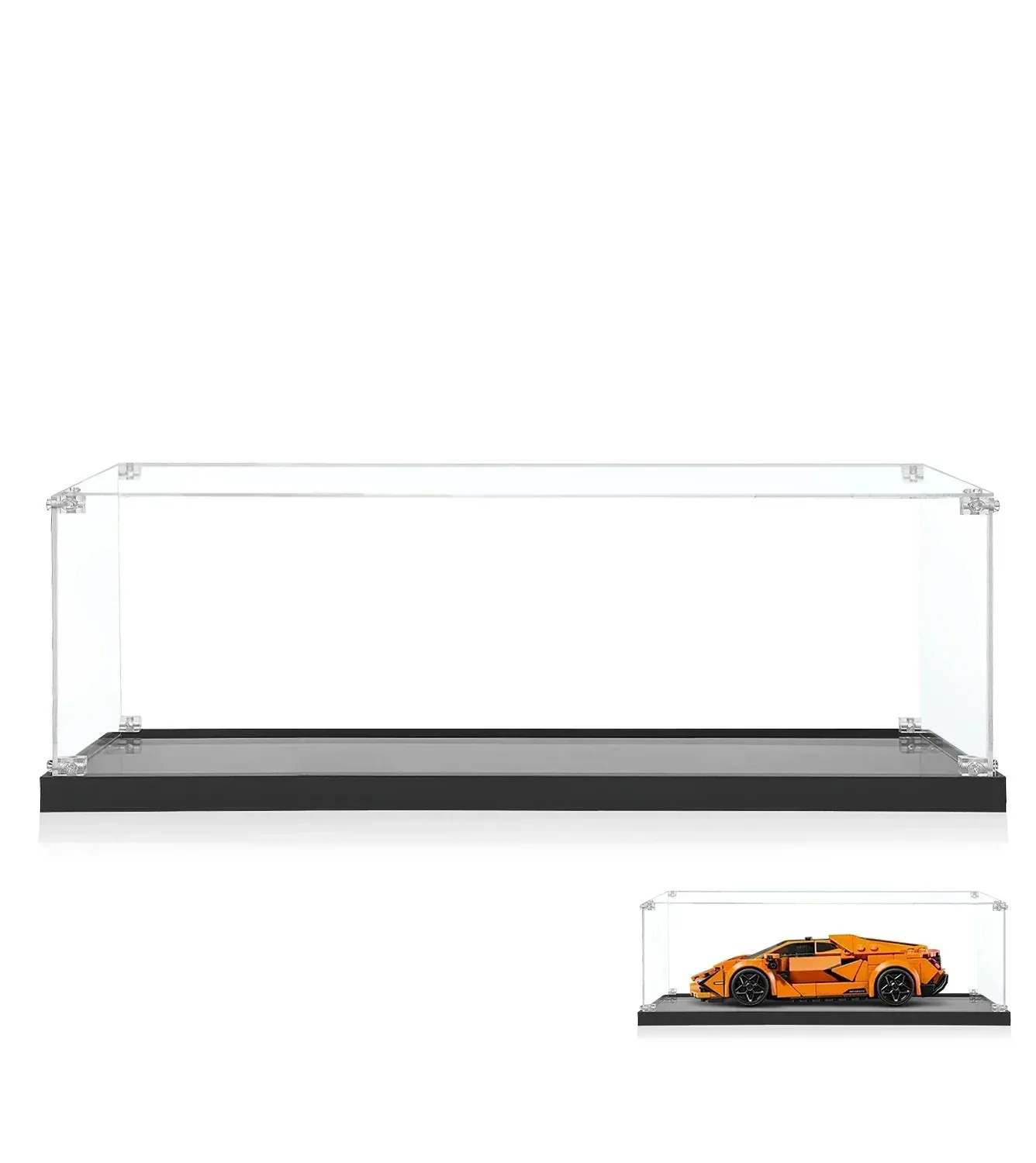 Display Case for LEGO® Speed Champions Lamborghini Revuelto & Huracán STO 77238 (Orang) — 2