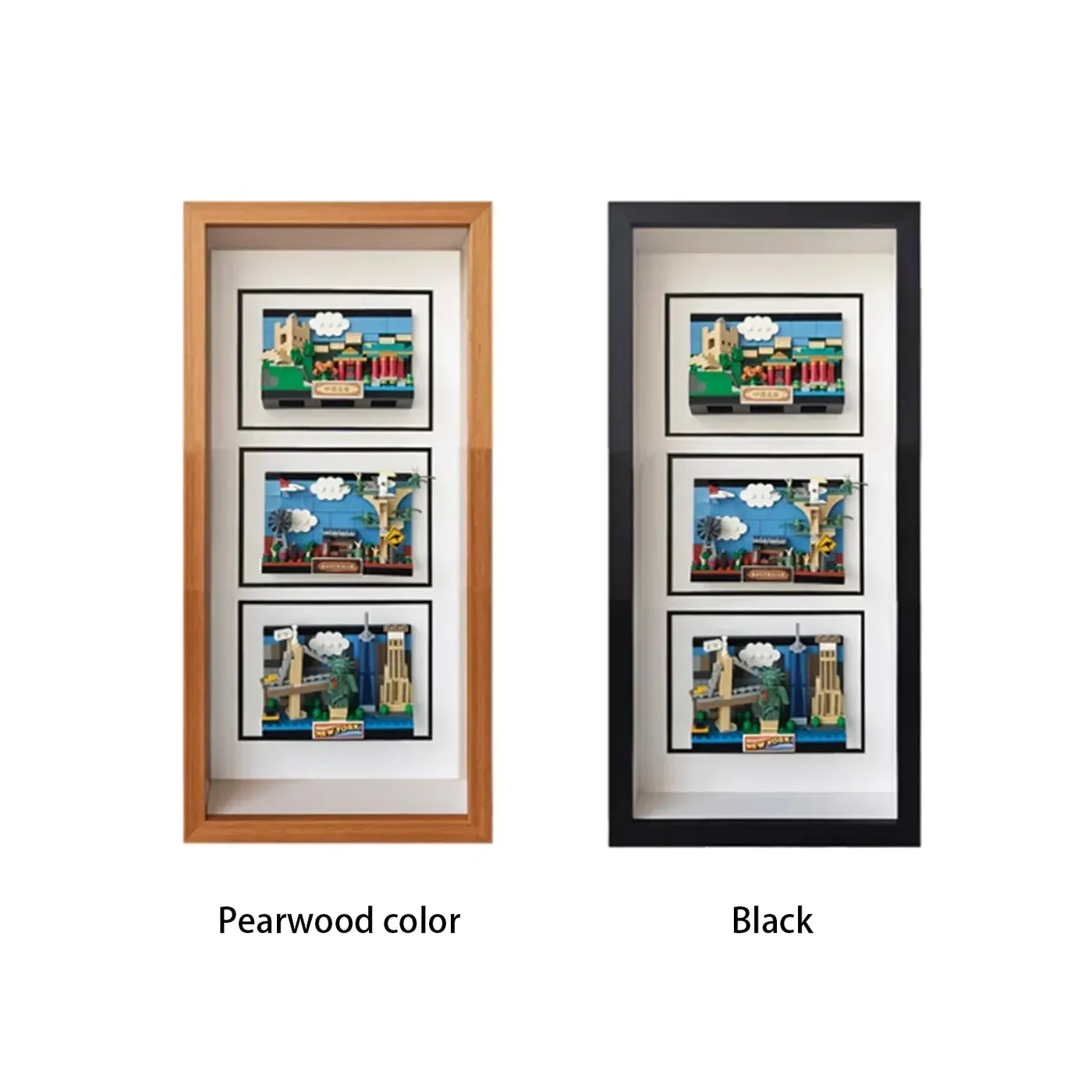 Sieninis eksponavimo rėmas vertikaliems LEGO™ City atvirukams — 2