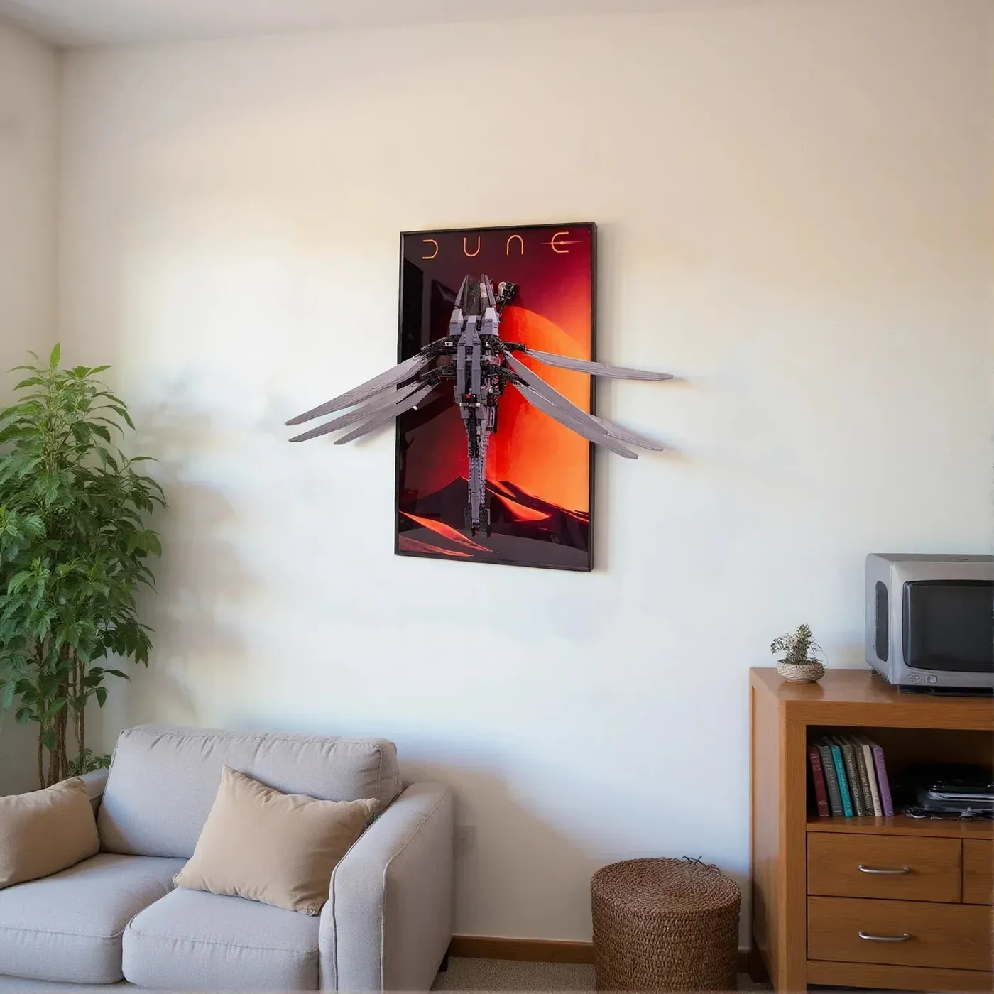 Wand-Displayrahmen für LEGO Icons Dune Atreides Royal Ornithopter 10327 — 3