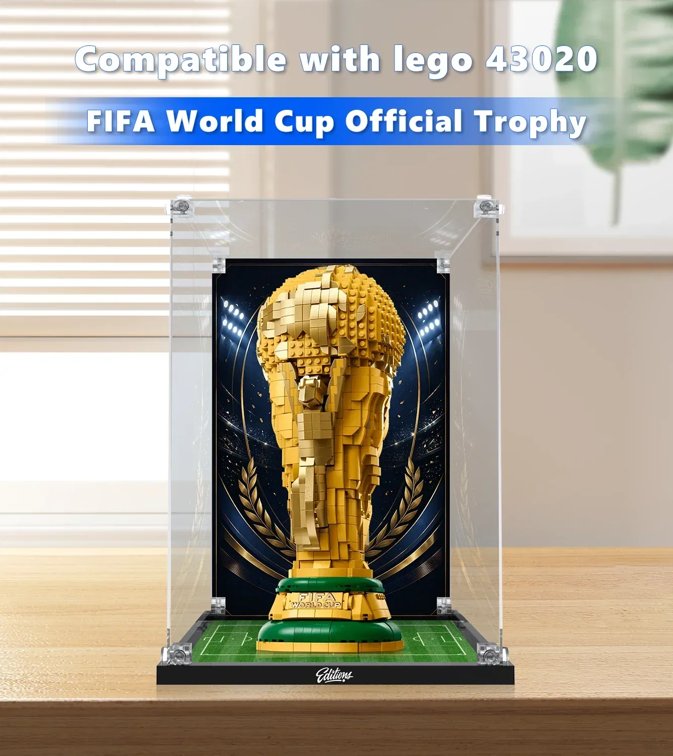 Premium eksponavimo dėžė, suderinama su LEGO® FIFA World Cup™ Official Trophy 43020 – 2026 m. leidimas — 5