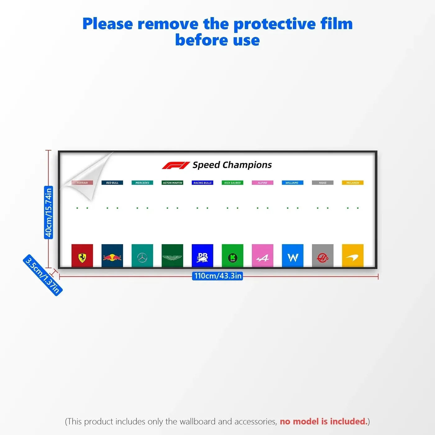 Display wall frame for LEGO Speed Champion F1 series Full Collection /horizontal line display — 10