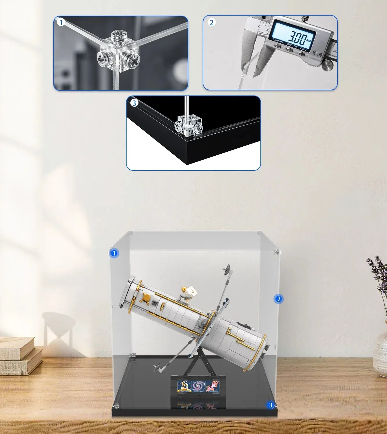 Vitrine für LEGO® Icons Hubble Space Telescope 11382 — 17