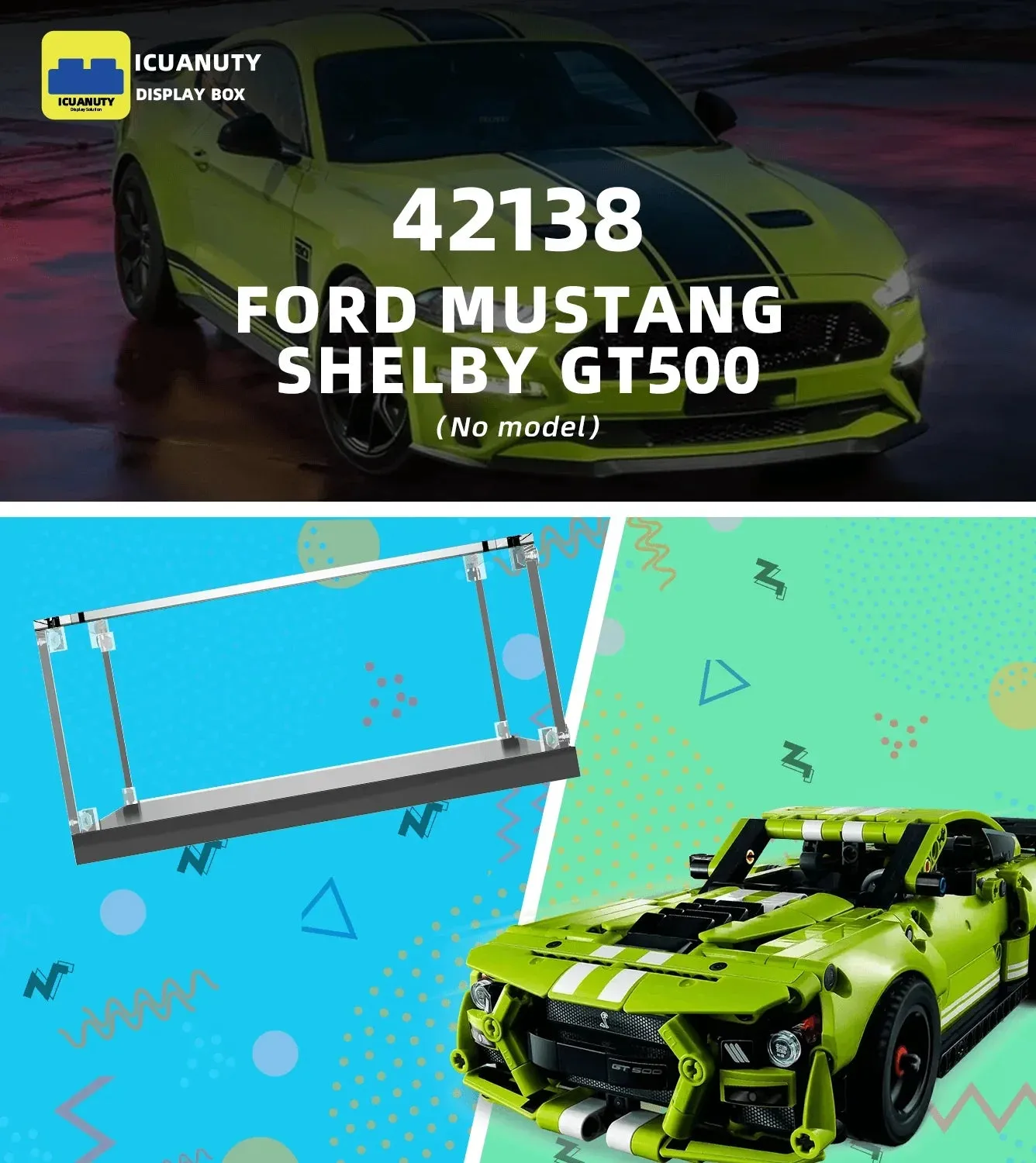 Gablota ekspozycyjna do LEGO Technic Ford Mustang Shelby GT500 42138 — 5