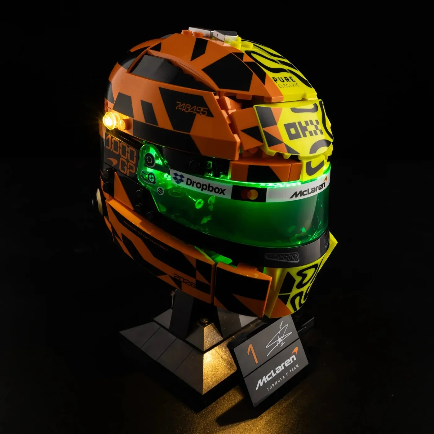Premium belysningskit kompatibel med LEGO® Editions McLaren Mastercard F1® Team Lando Norris Helmet 43023 — 4