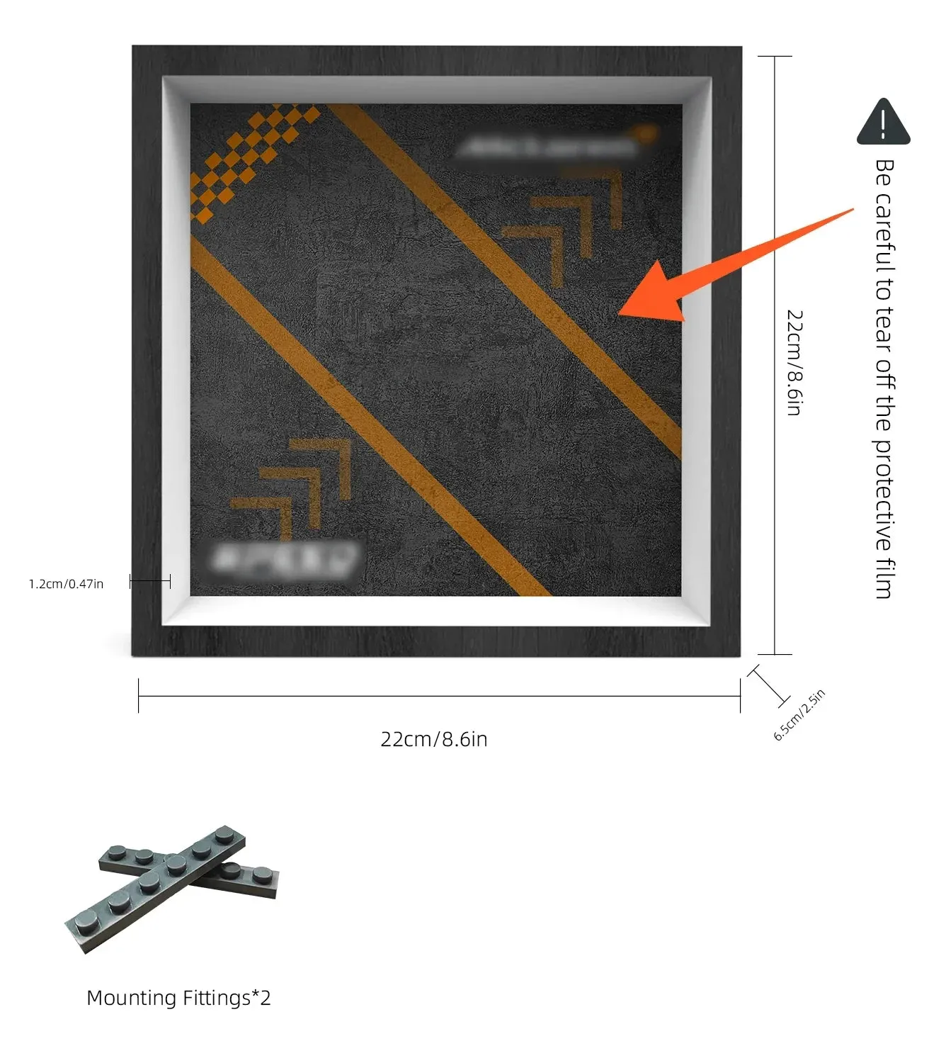 Car wall Frame for LEGO McLaren F1 Team MCL38 77251 — 2