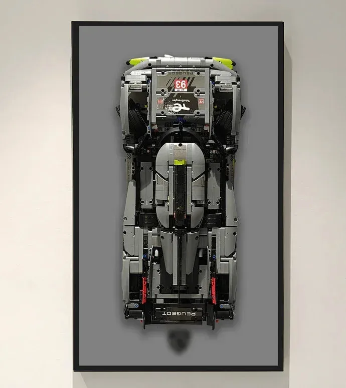 Väggmonterad displayram för LEGO 42156 Technic™ PEUGEOT 9X8 24H Le Mans Hybrid Hypercar — 29