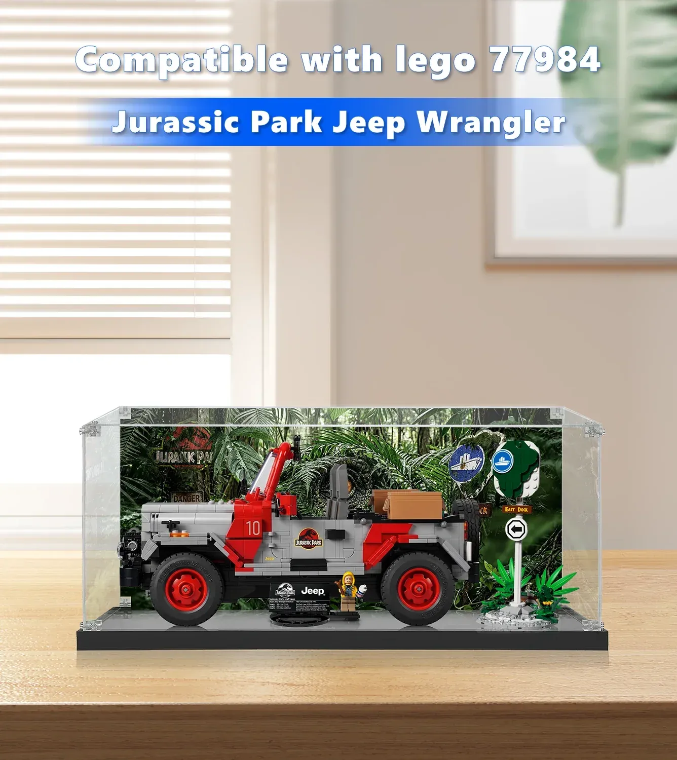 Vitrine für LEGO® Jurassic Park Jeep® Wrangler (77984) — 4