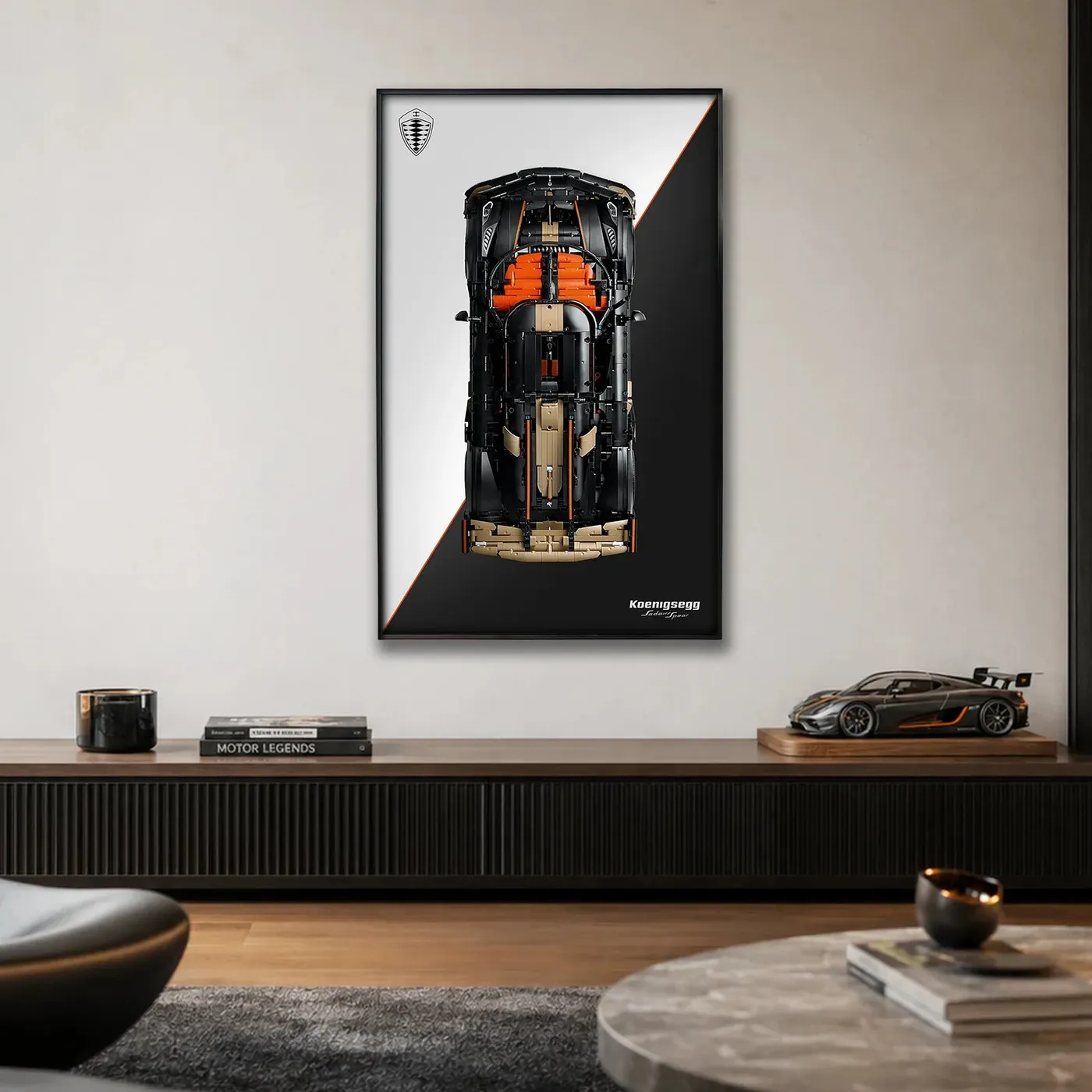 Wall Display Frame for LEGO Technic™ Koenigsegg Sadair's Spear Megacar 42232 — 12
