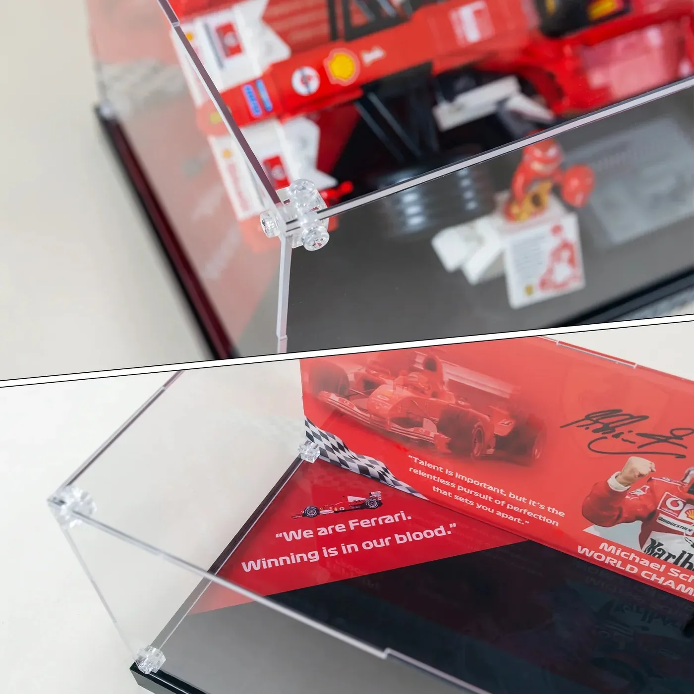 Display Case for LEGO® Icons F1 Legends Collection (McLaren MP4/4 10330, Williams FW14B 10353, Ferrari F2004 11375) — 20