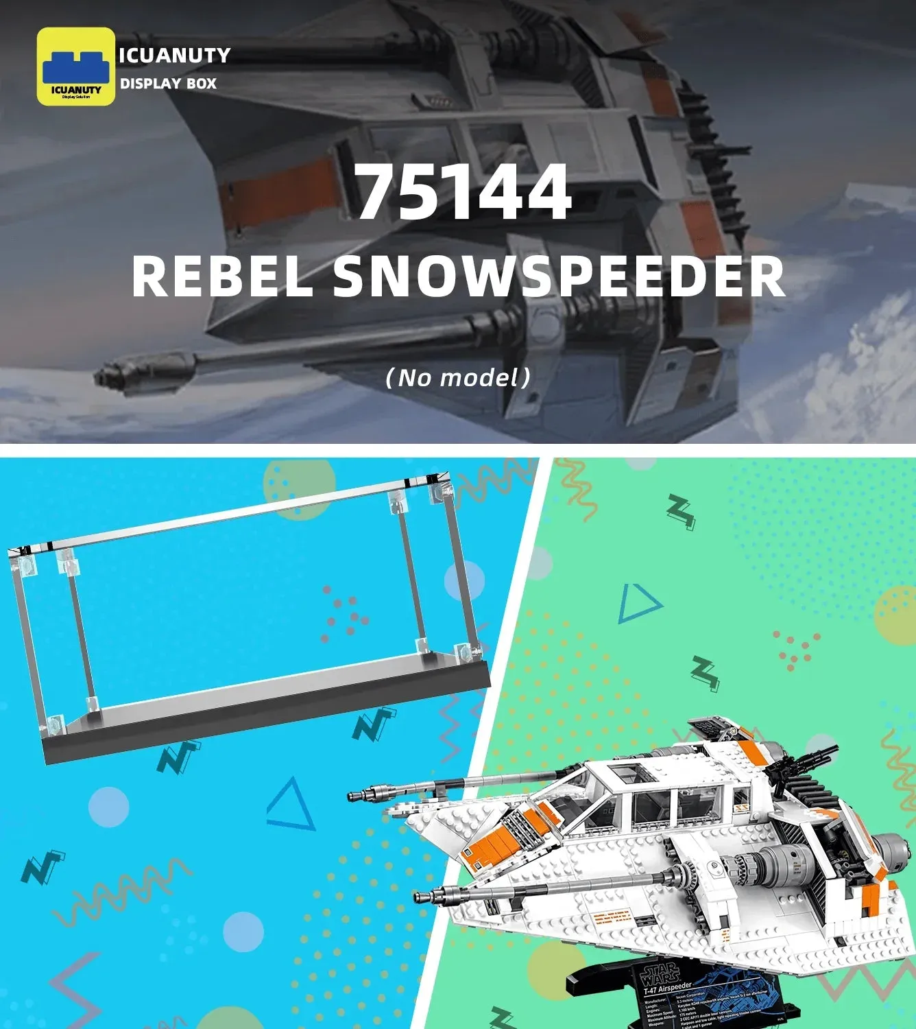 Display Case for Lego Star Wars UCS Snowspeeder 75144 — 6