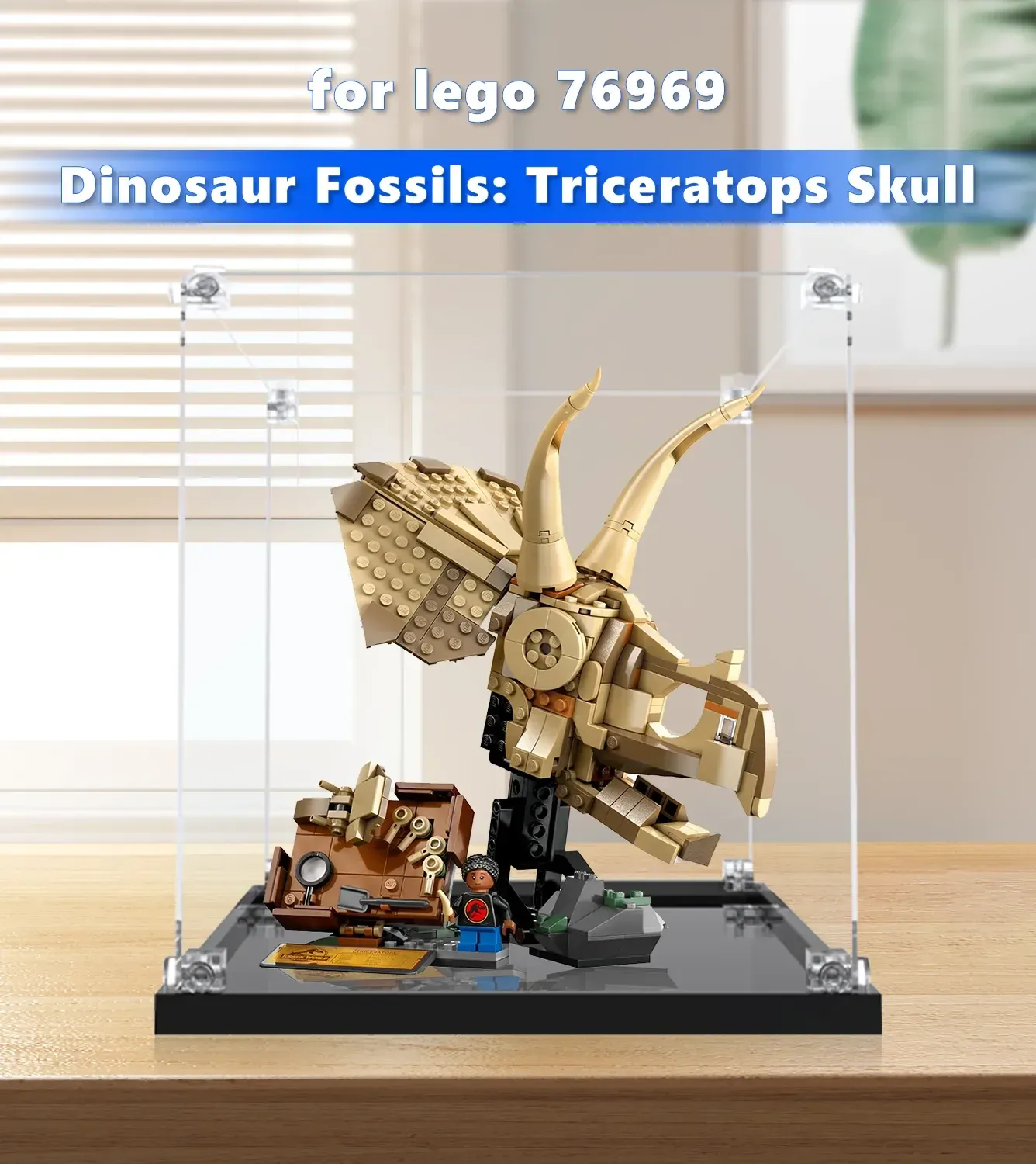 Vitrine für LEGO® Jurassic World™ Dinosaur Fossils: Triceratops Skull 76969 — 2
