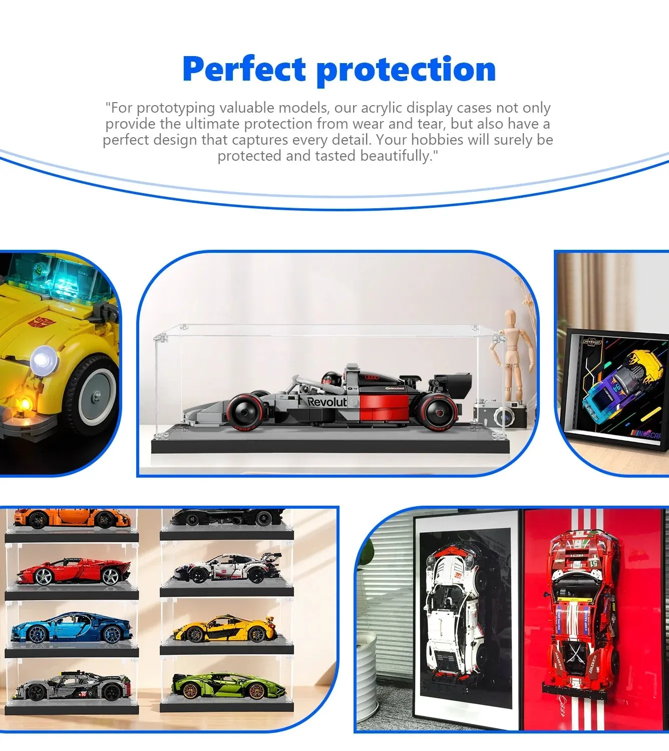 Premium Display Case Compatible with LEGO Speed Champions Audi Revolut F1 Team R26 Race Car 77259 — 4