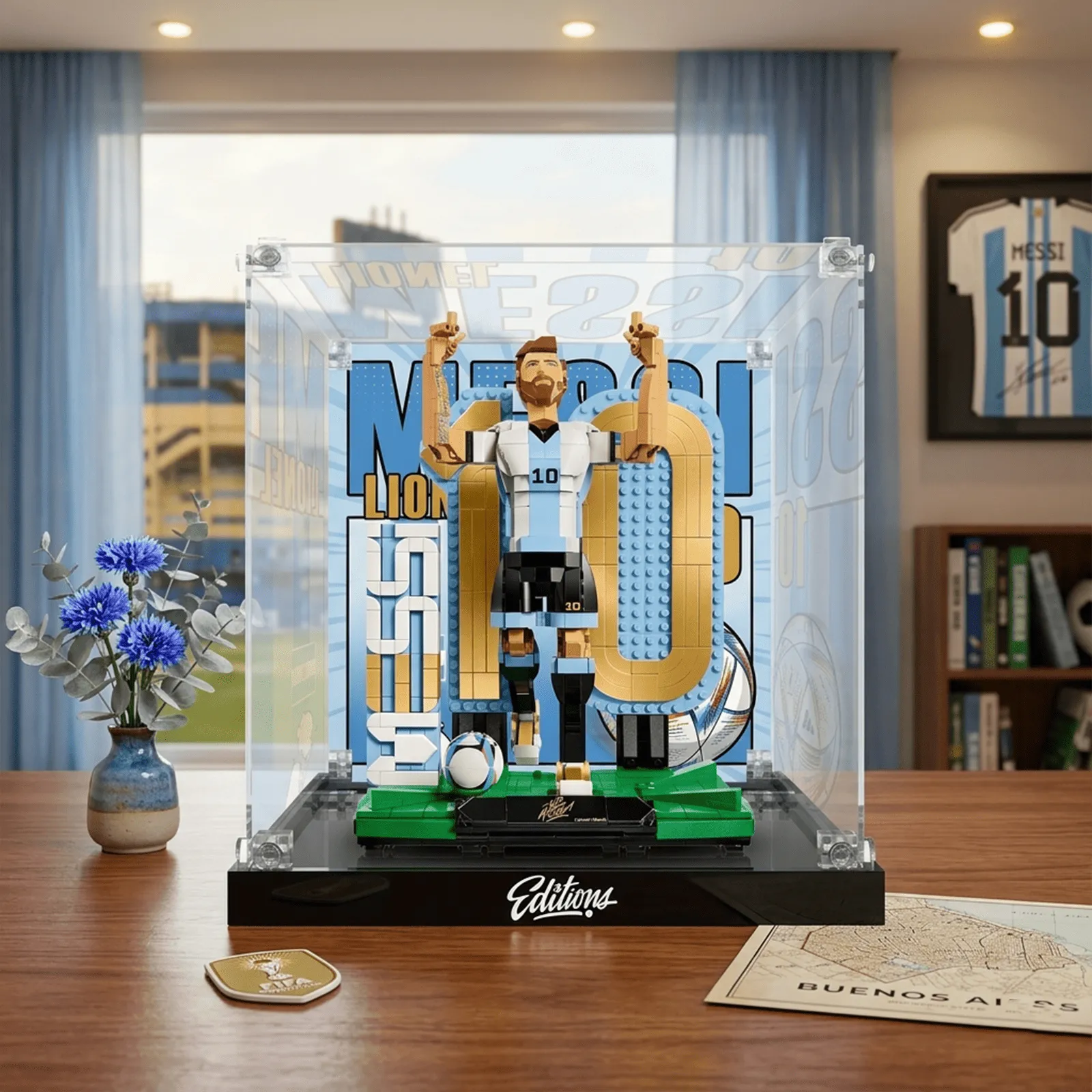 Švenčiant futbolo nemirtingumą: kelionė per LEGO® Lionel Messi 43015 statybą ir eksponavimą