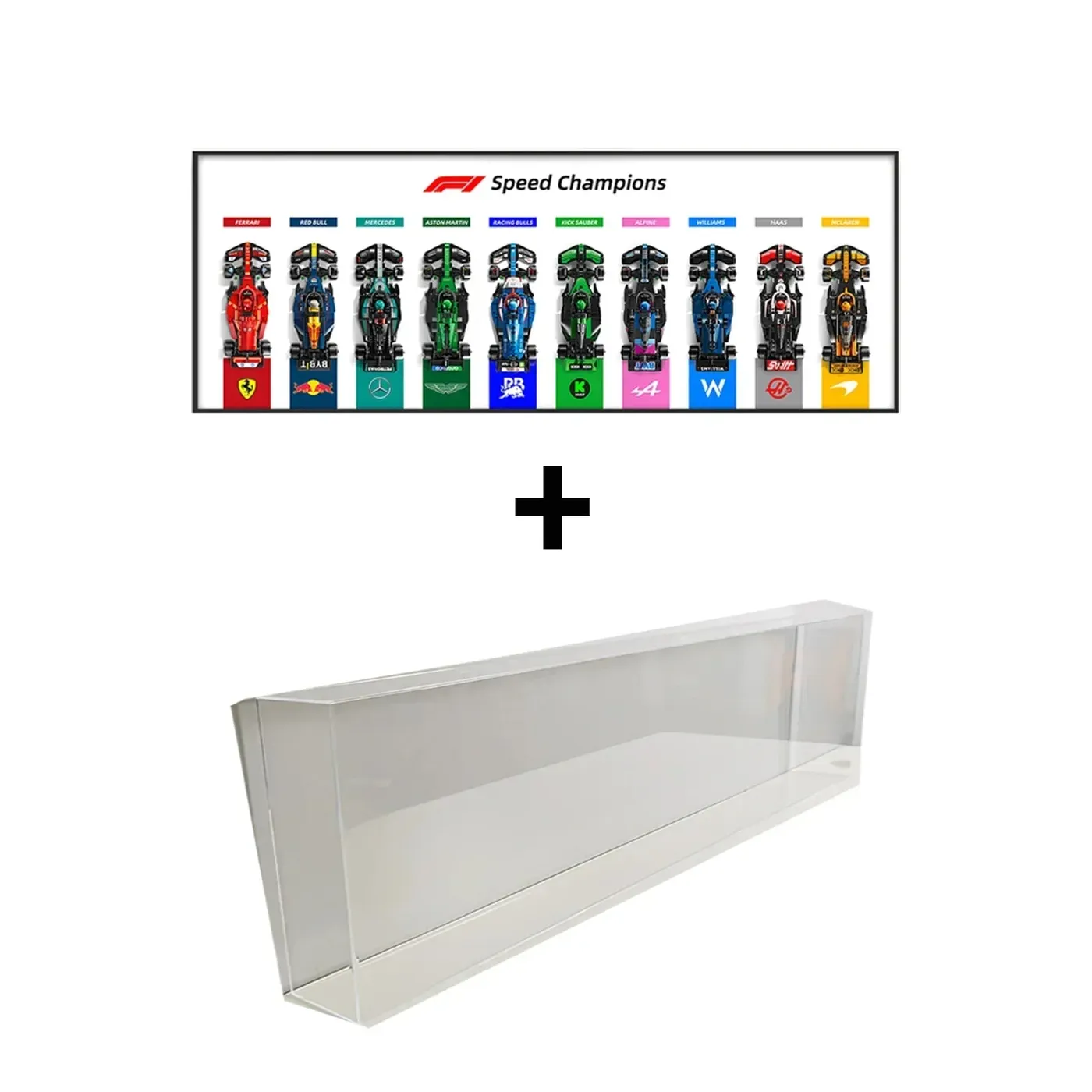 Display wall frame for LEGO Speed Champion F1 series Full Collection /horizontal line display — 17