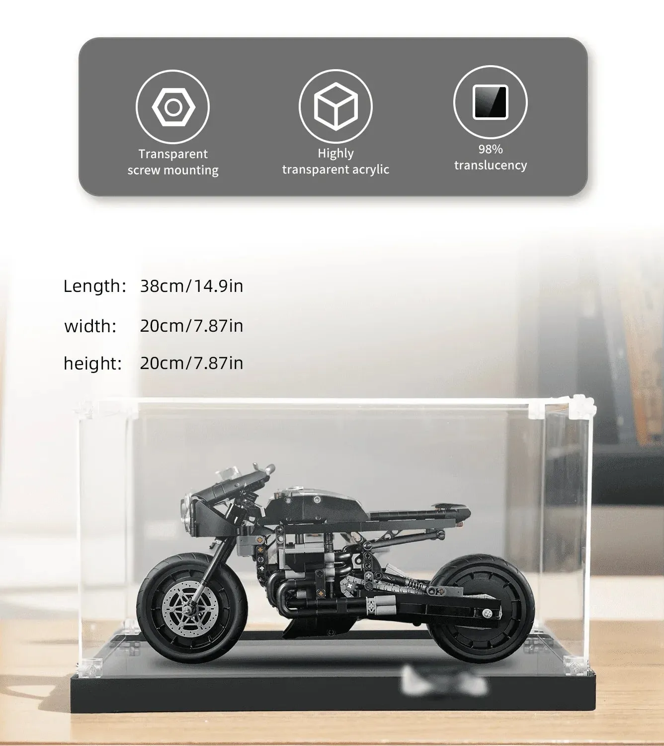 Vitrine für LEGO Technic The Batman - Batcycle 42155 — 6