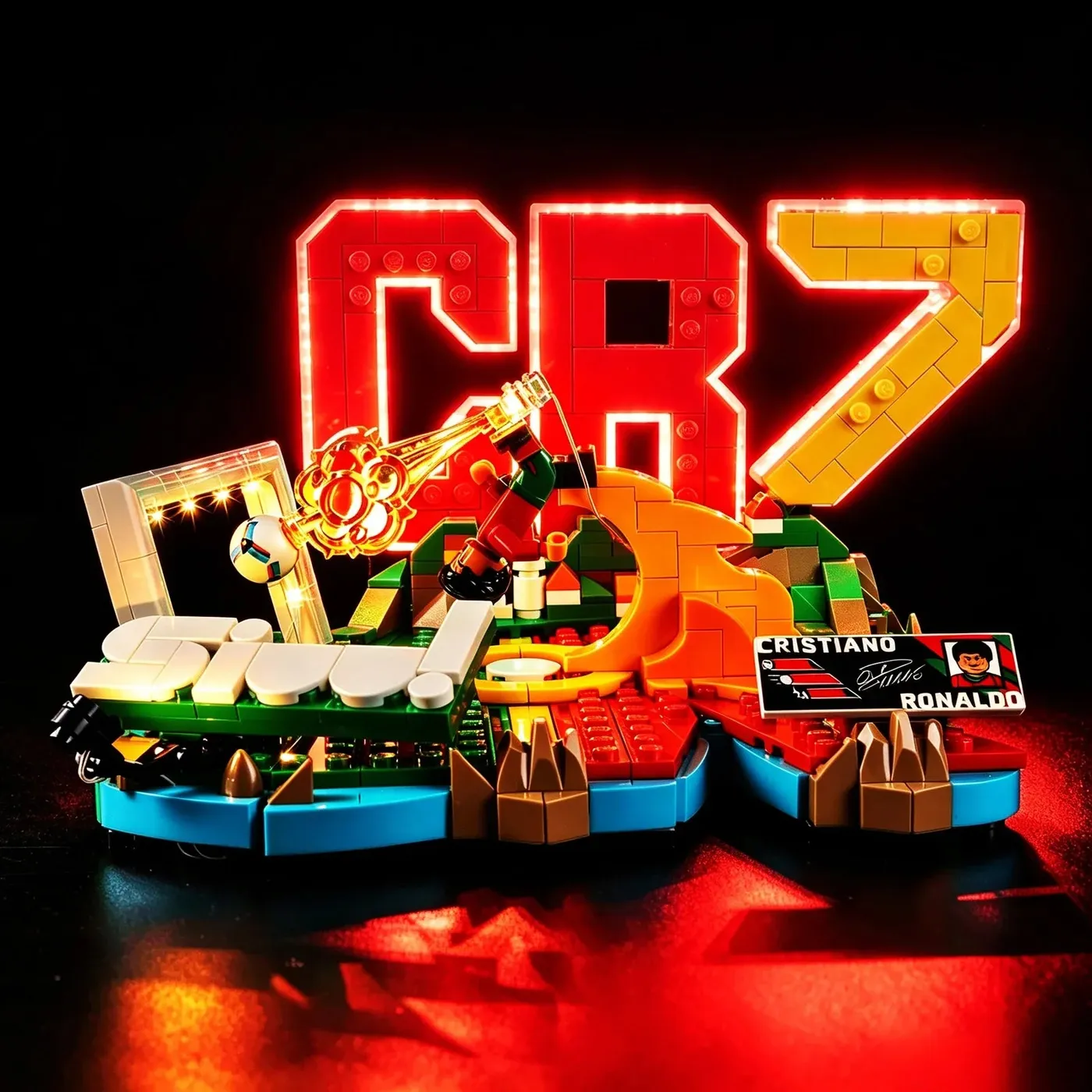 Premium apšvietimo rinkinys, suderinamas su LEGO® Editions Cristiano Ronaldo – Soccer Highlights 43012 — 4